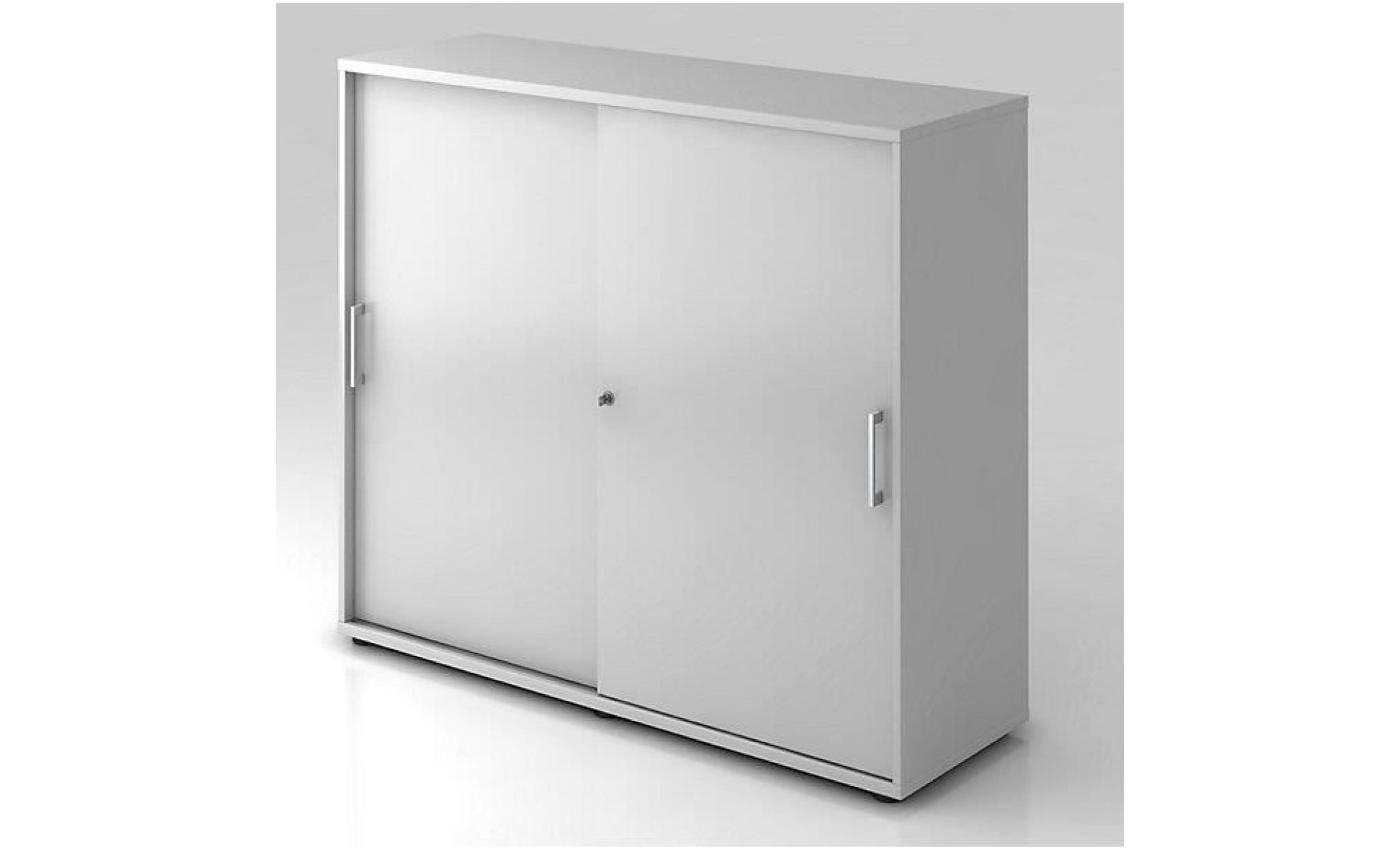 office akktiv armoire à portes coulissantes   hauteur 760 mm, 1 tablette   blanc   armoire de bureau armoire à portes coulissantes