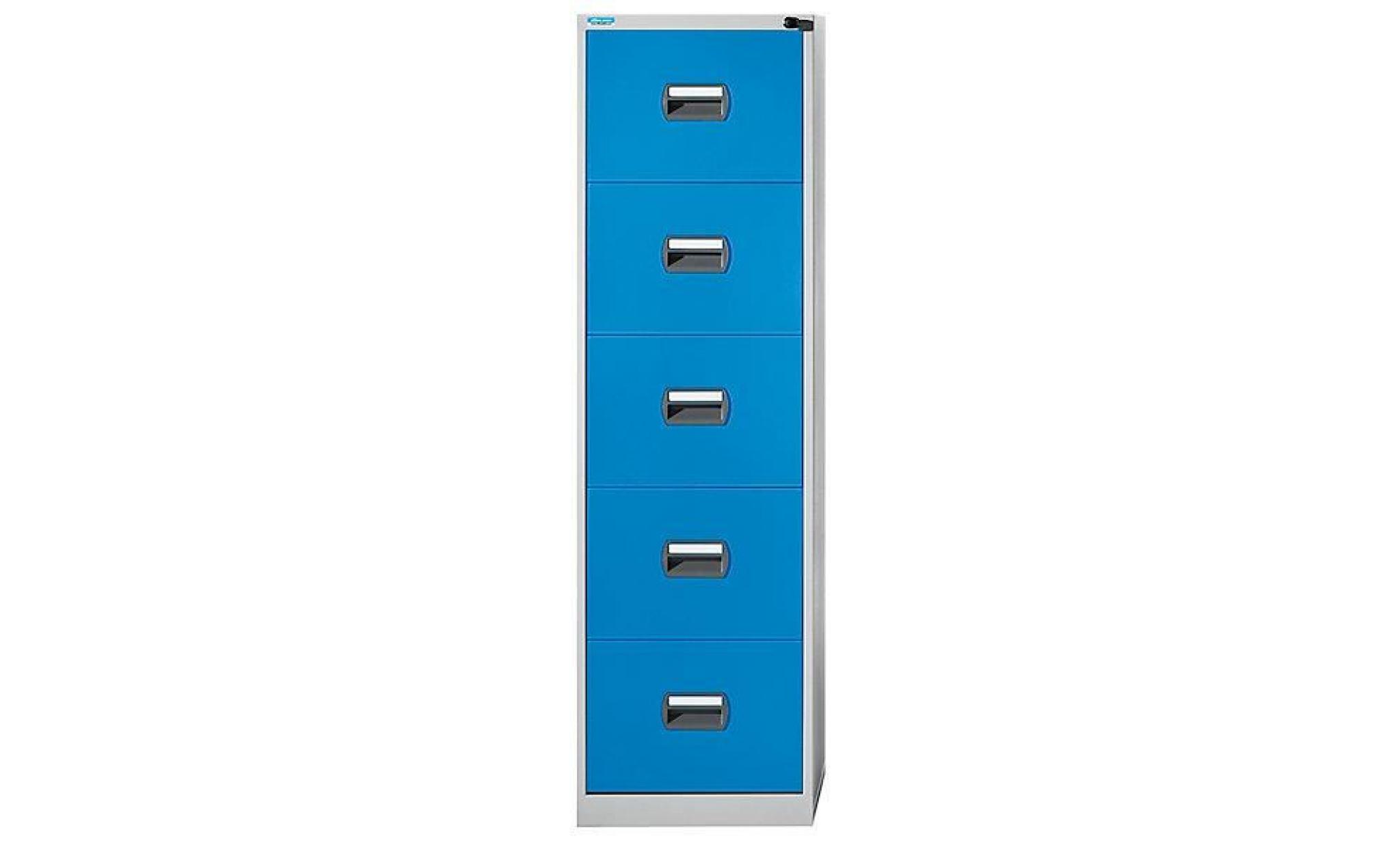 office akktiv classeur pour dossiers suspendus   1 rangée, 4 tiroirs gris clair / bleu clair, 3 pièces et +   archivage armoire