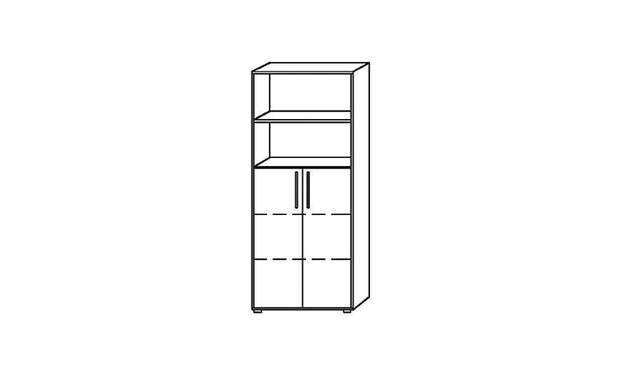 office akktiv nicola armoire et rayonnage combinés   4 tablettes, 2 casiers ouverts   blanc   armoire armoire de bureau armoire et pas cher