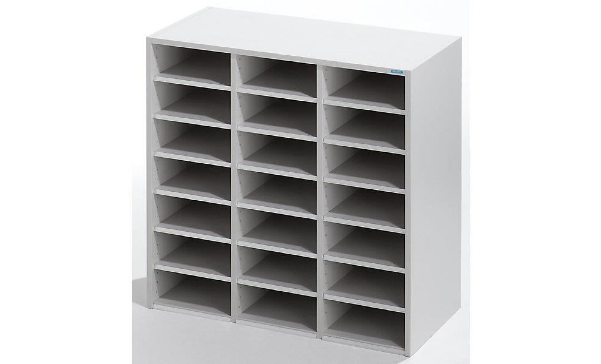 office akktiv rehausse de tri   h x l x p 922 x 913 x 420 mm, 21 casiers gris clair ral 7035   armoire de tri armoire à casiers
