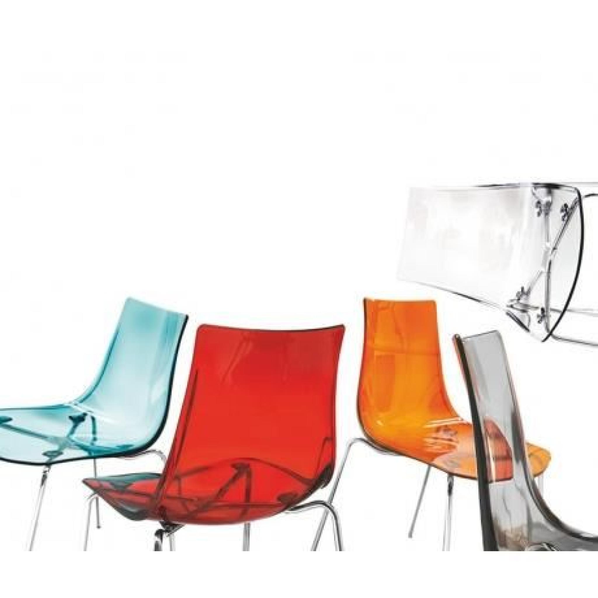 ORBITE - Chaise en acrylique orange