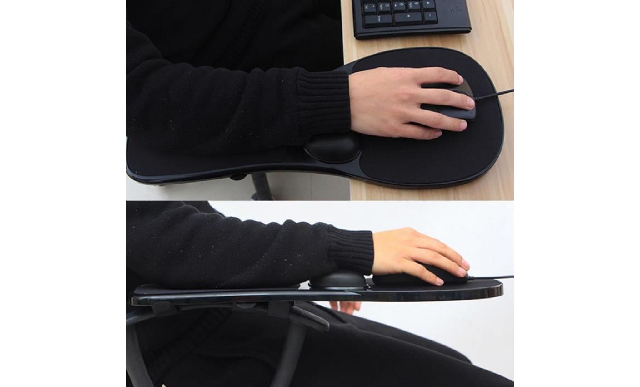 ordinateur coude accoudoir chaise de soutien de bureau accoudoir bureau À la maison poignet souris noir pas cher