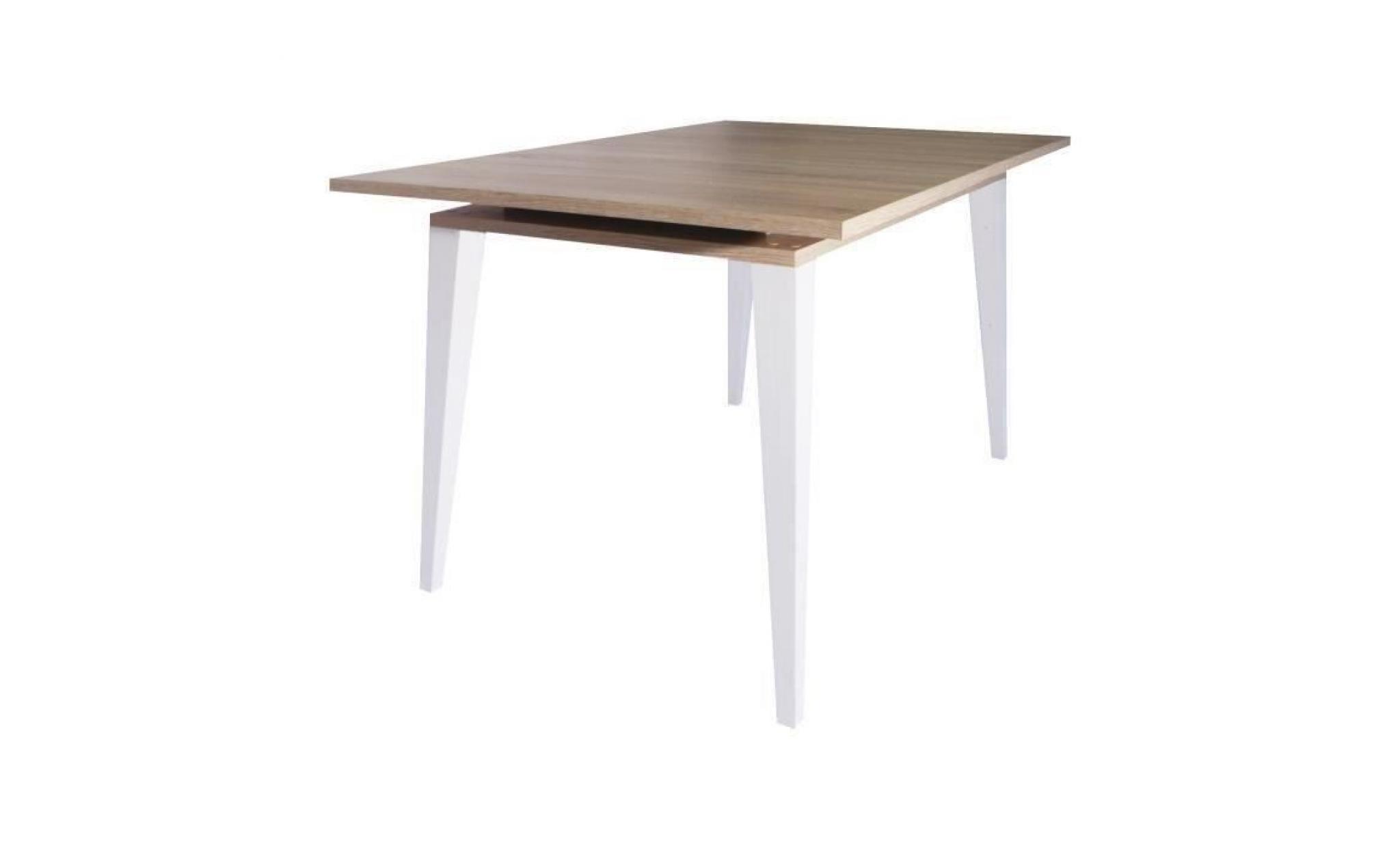 oslo table extensible   scandinave   décor chêne naturel + pieds  en hêtre massif   l 134   174