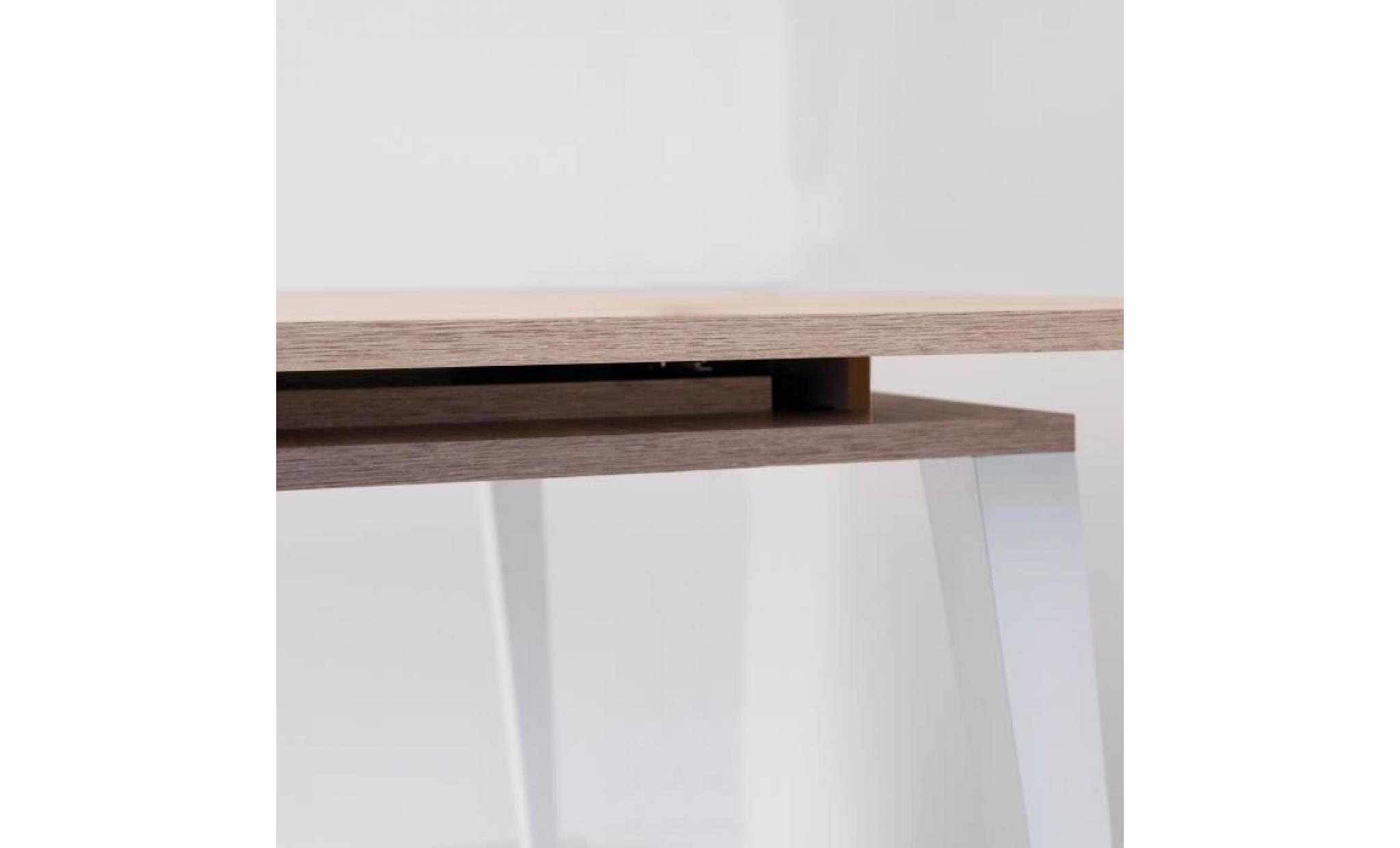 oslo table extensible   scandinave   décor chêne naturel + pieds  en hêtre massif   l 134   174 pas cher