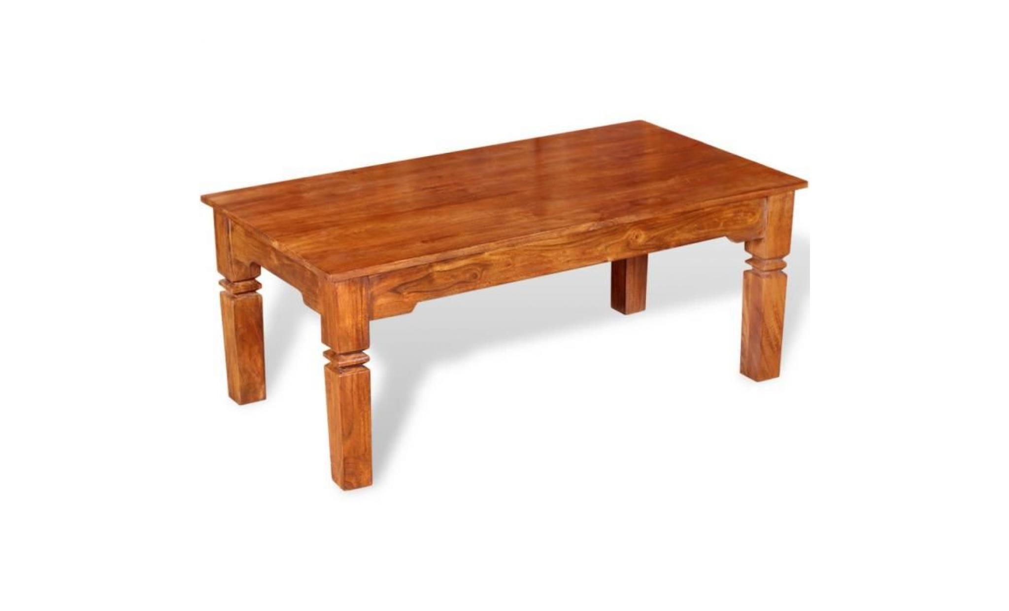 p134  table basse bois massif 110 x 60 x 45 cm