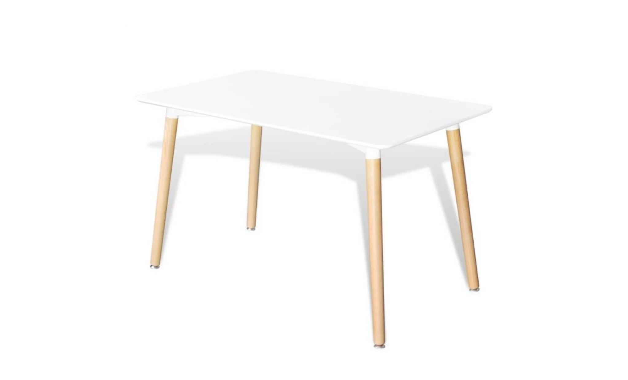 p194 table rectangulaire blanc mat
