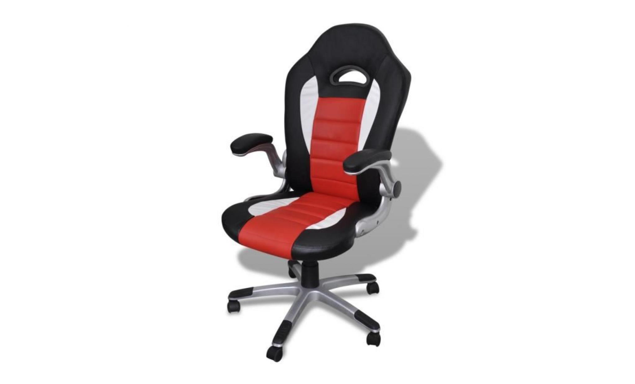 p46 fauteuil en pu moderne de bureau design rouge