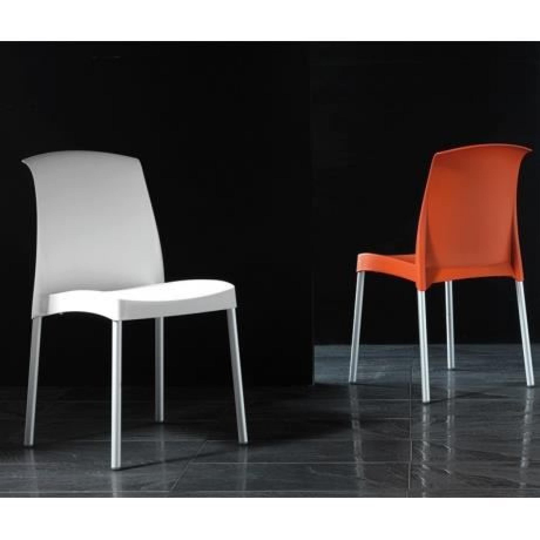PABLO - Chaise en polypropylène orange
