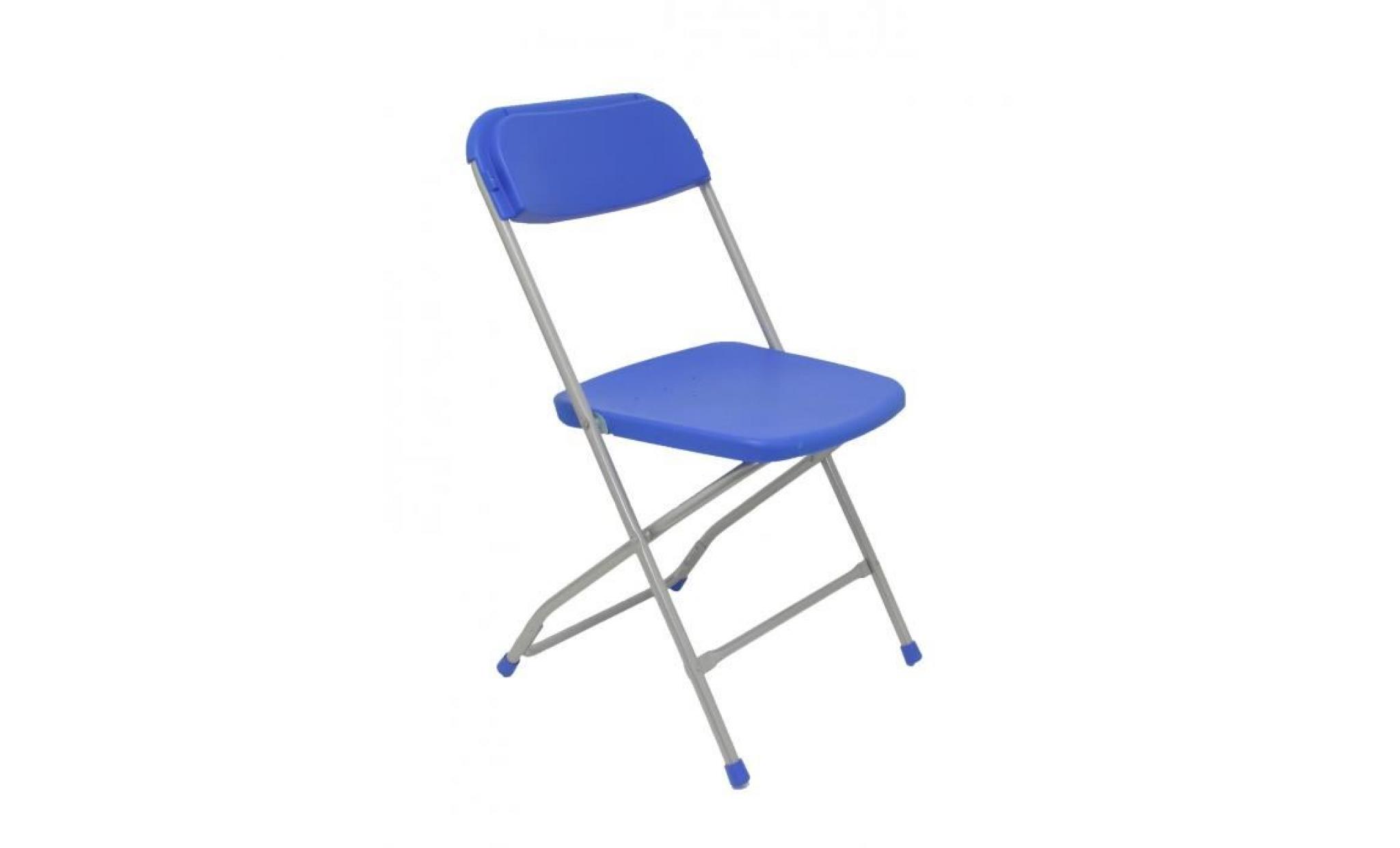pack de 5 chaises de conférence pliantes siège et dossier en polypropylène bleu piqueras y crespo modèle viveros