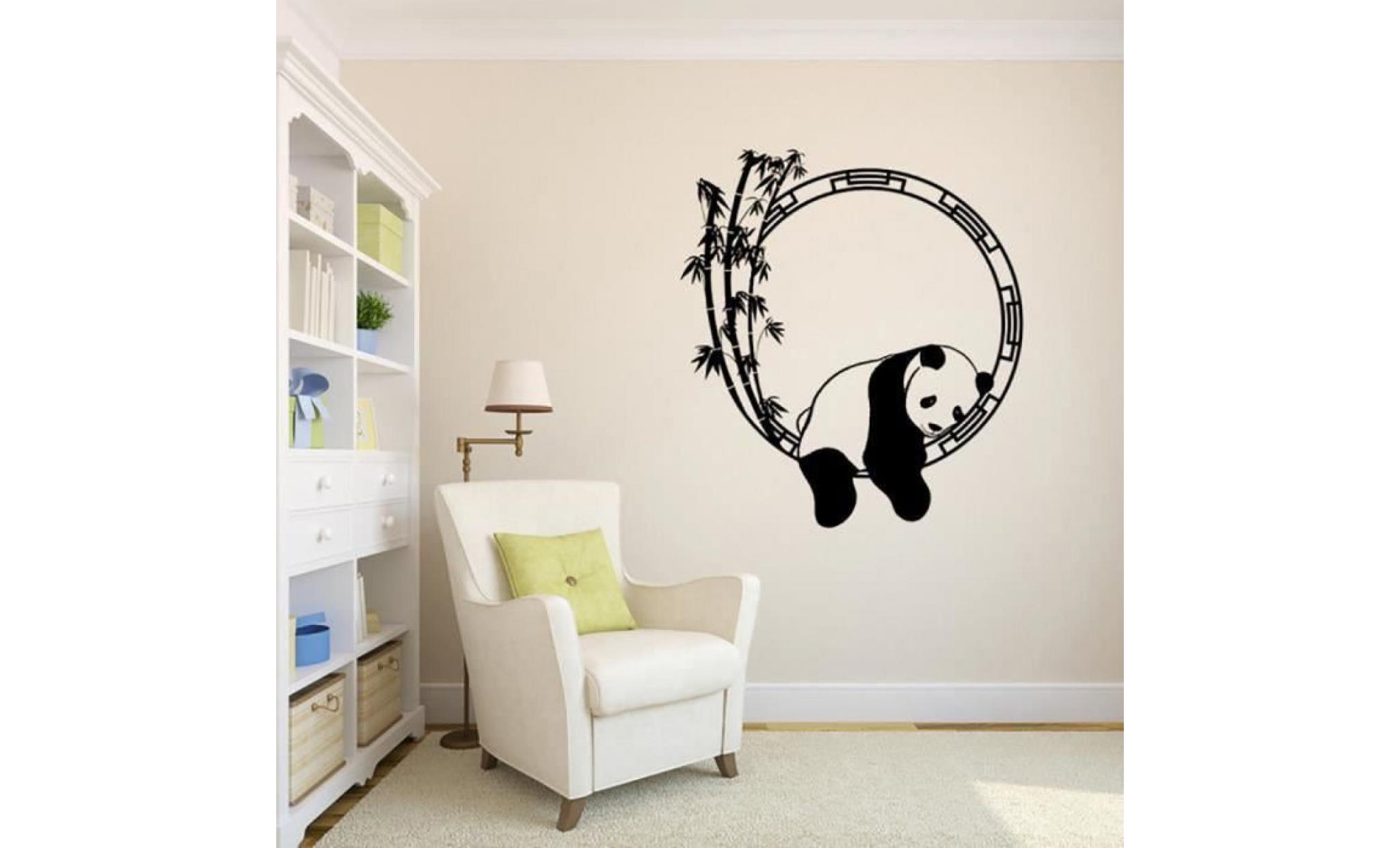panda wall sticker amovible décalques art mural living room decors npl3947 pas cher