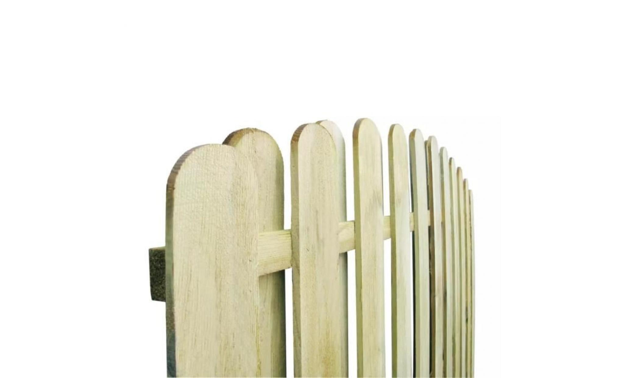 panneau de clôture imprégné design arrondi pin pas cher