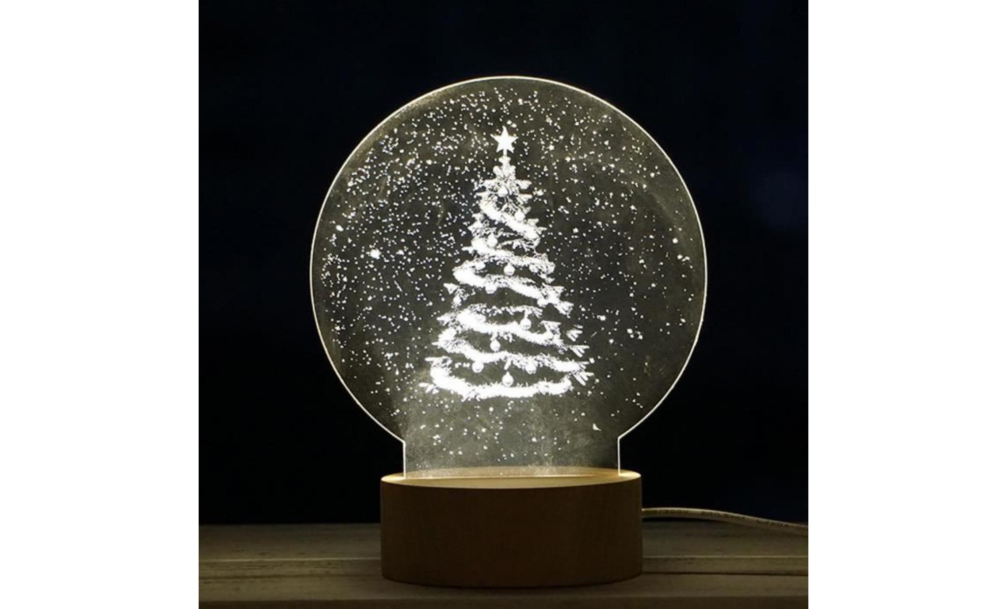 panneau de no毛l acrylique 3d led lampe d'arbre de no毛l de nuit cadeau de bureau zzp71024824b_3780