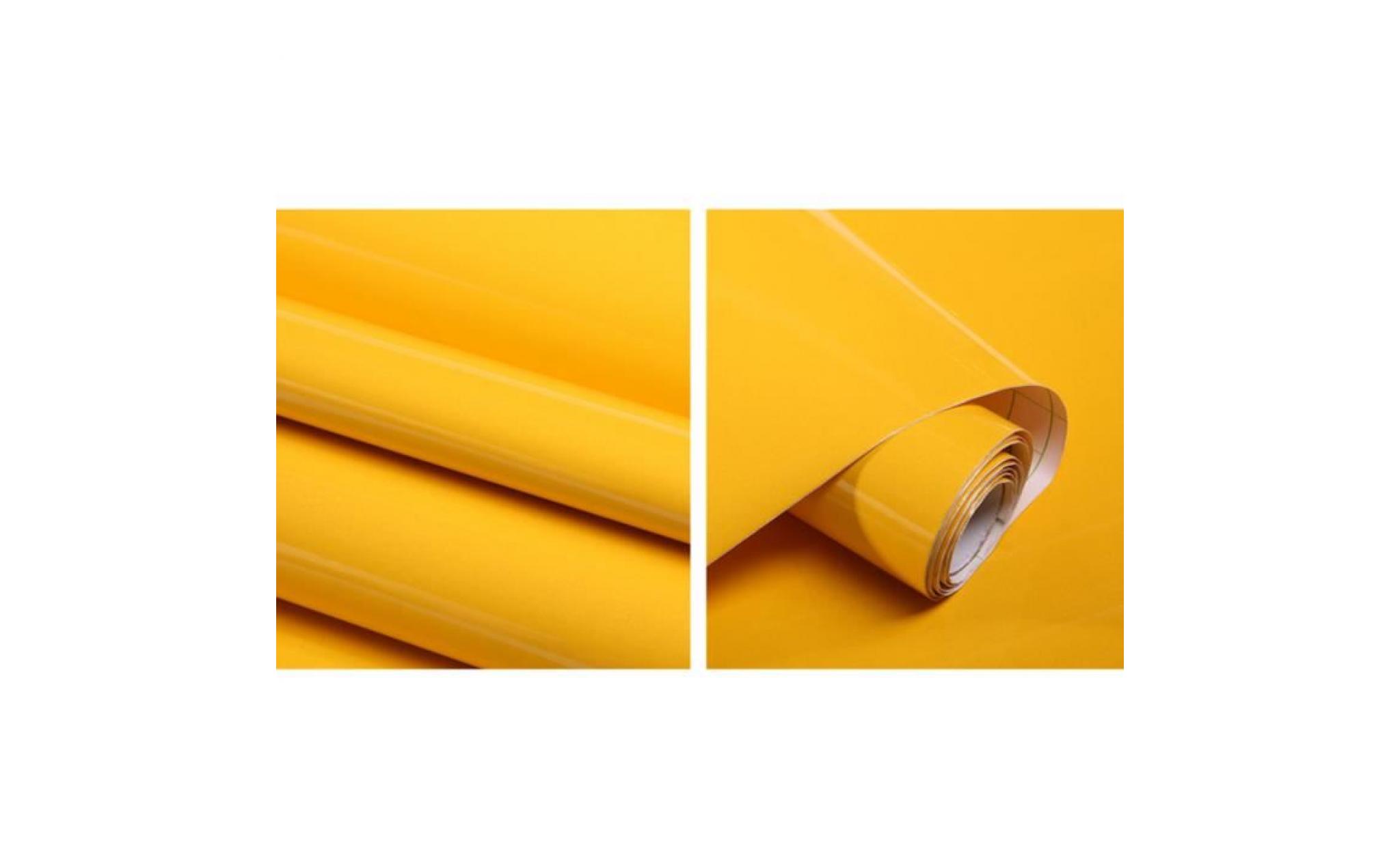 papier peint auto adhésif d'autocollant décoratif imperméable de film pour le jaune de meubles de cuisine