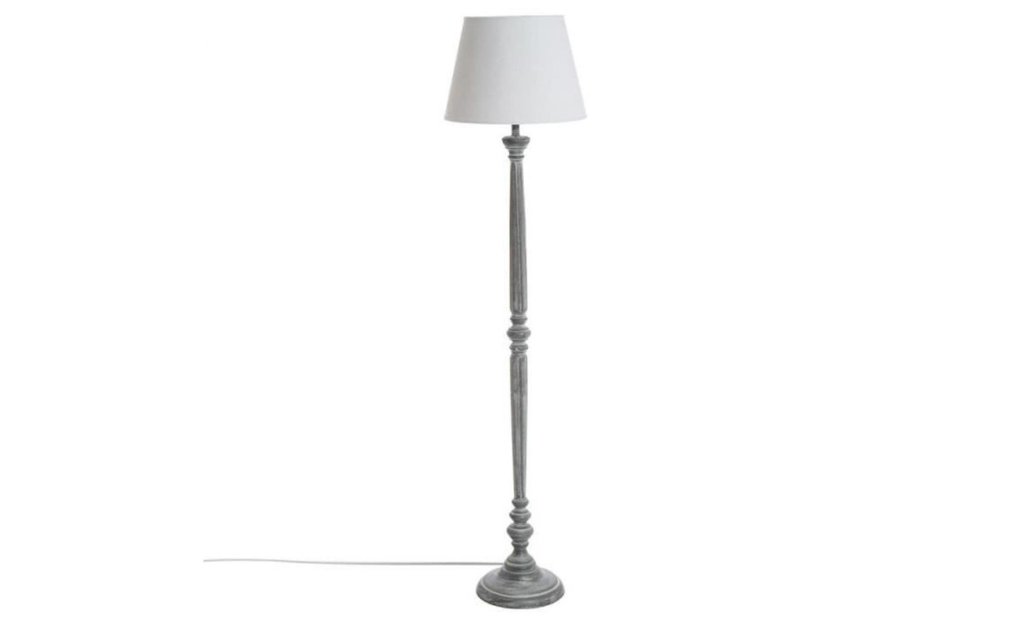 paris prix   lampadaire en bois 153cm gris