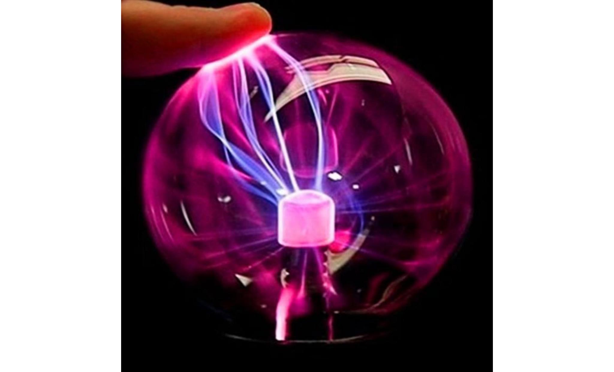 partner jouet   décoration   boule plasma,boule magique usb prise ballon foudre tactile cristal lampe