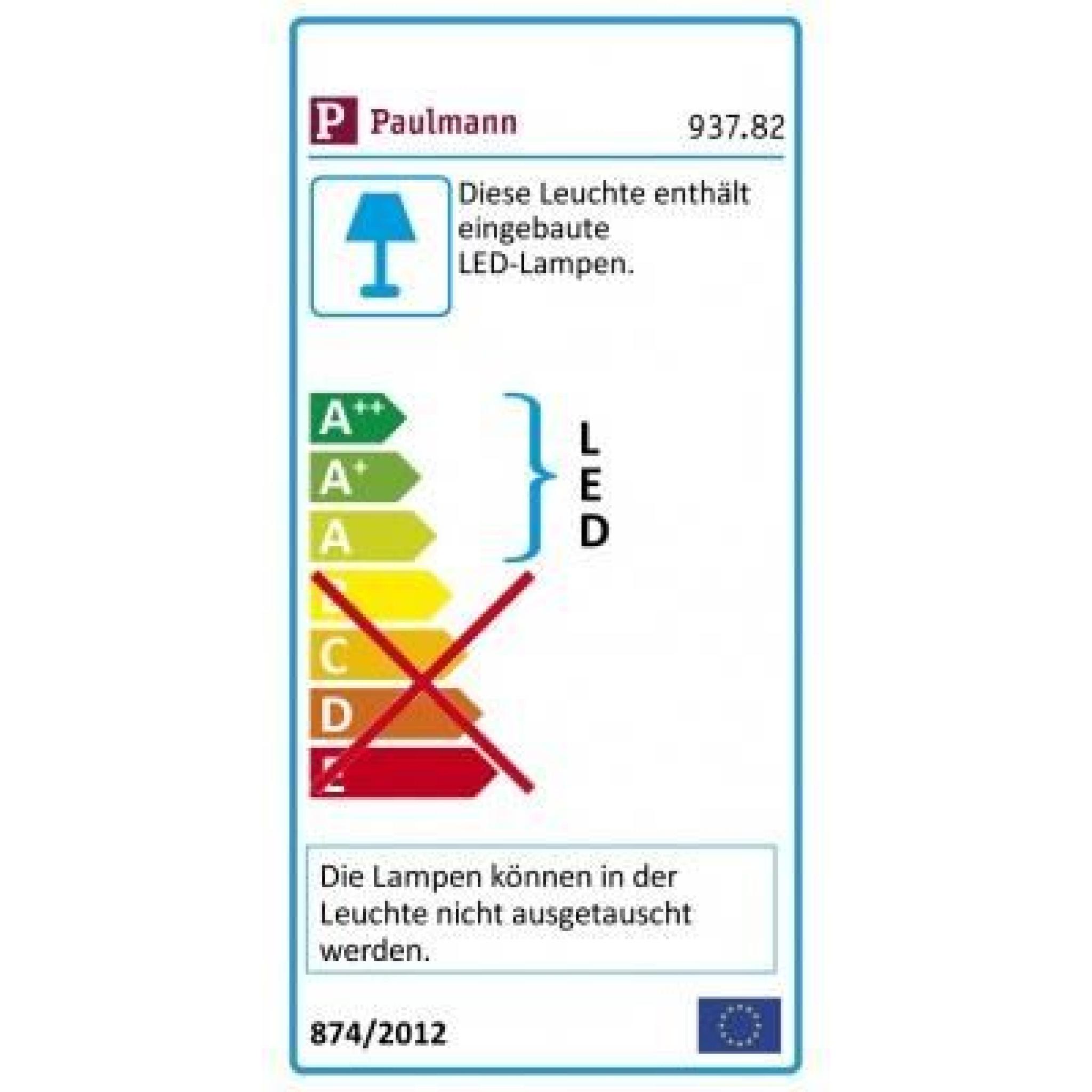 Paulmann 93782 Applique en saillie Special Line 360° Cube Flame LED, Blanc dépoli, kit de 1, 1x7W  pas cher