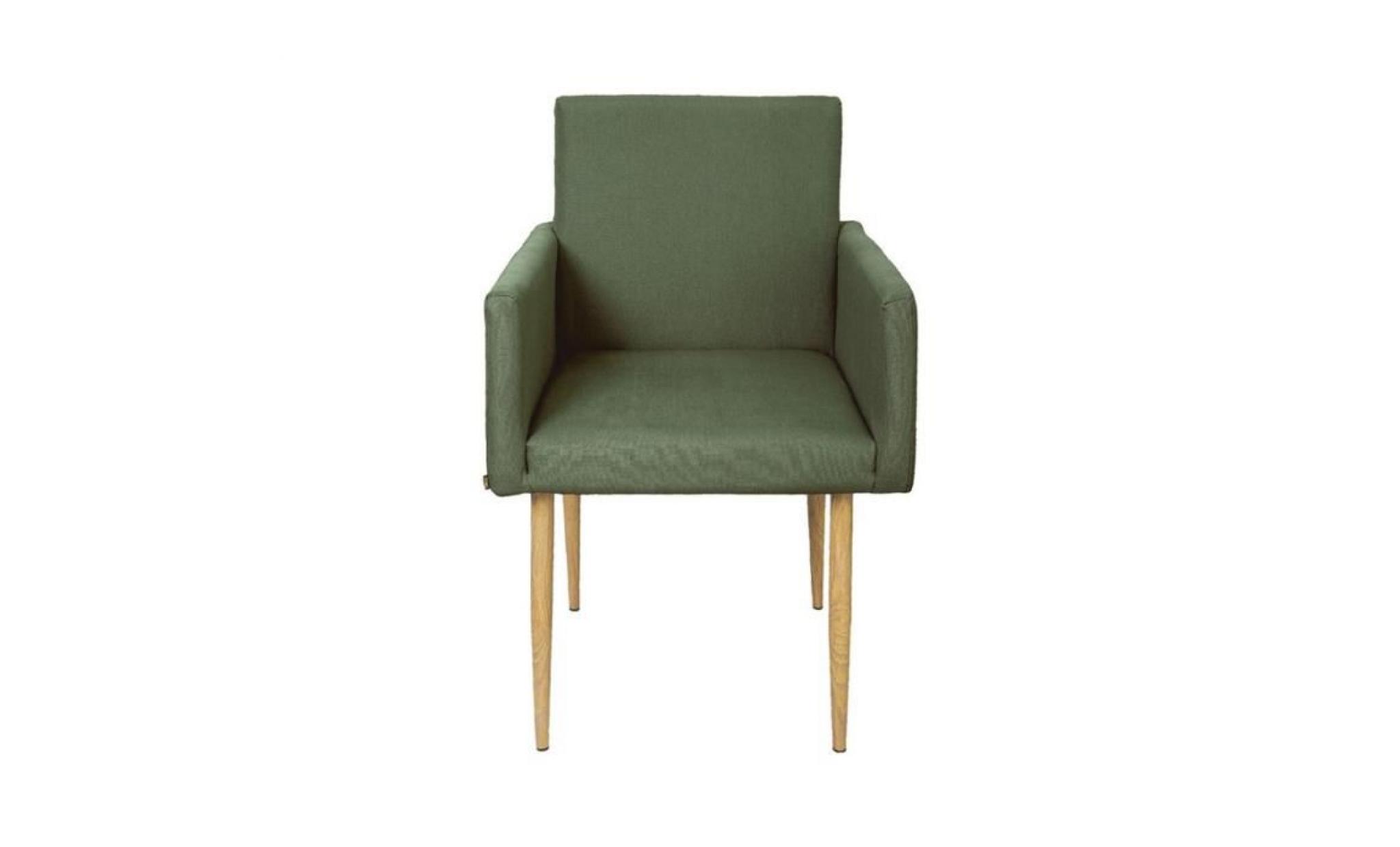 pav fauteuil en tissu 55x58xh90cm vert