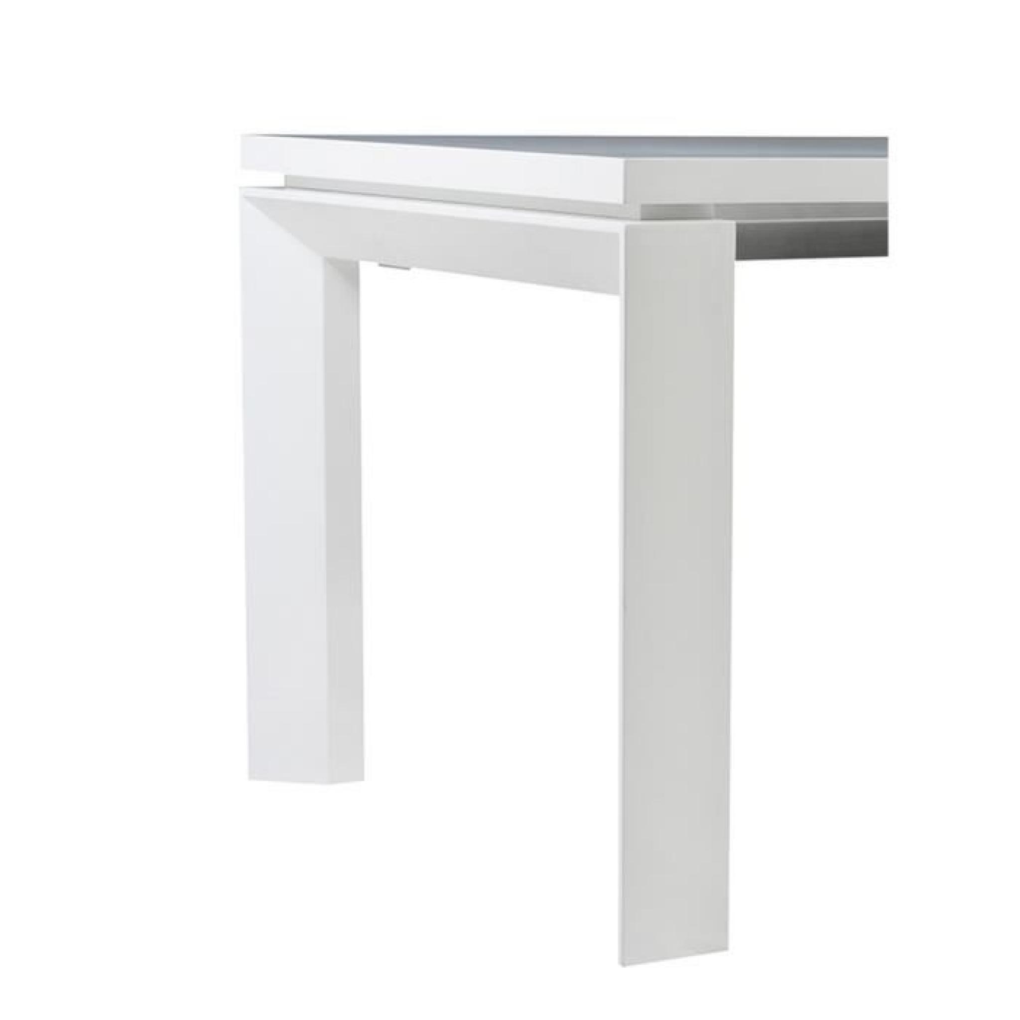 PAX Table 180cm - Blanc brillant pas cher