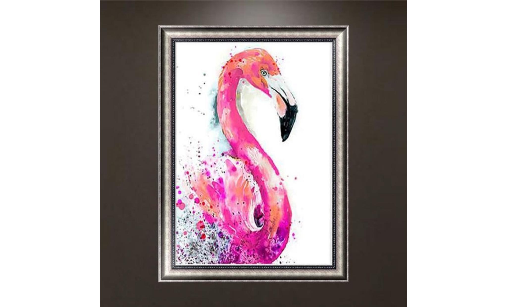 peinture ronde de diamant de résine de bricolage flamingo bird craft home decoration