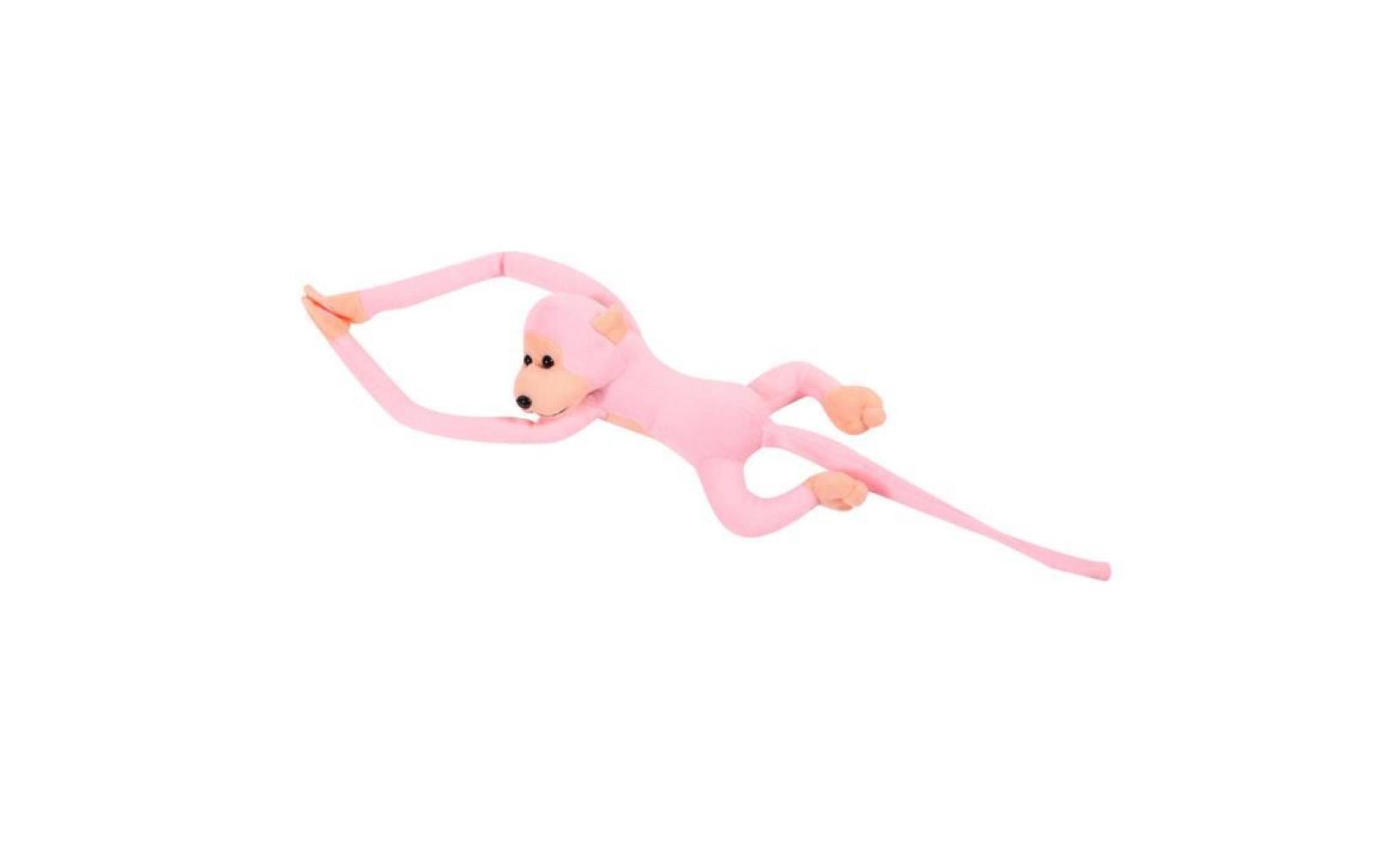 peluche mignon longue bras queue singe en peluche jouet mascot rideau décor rose