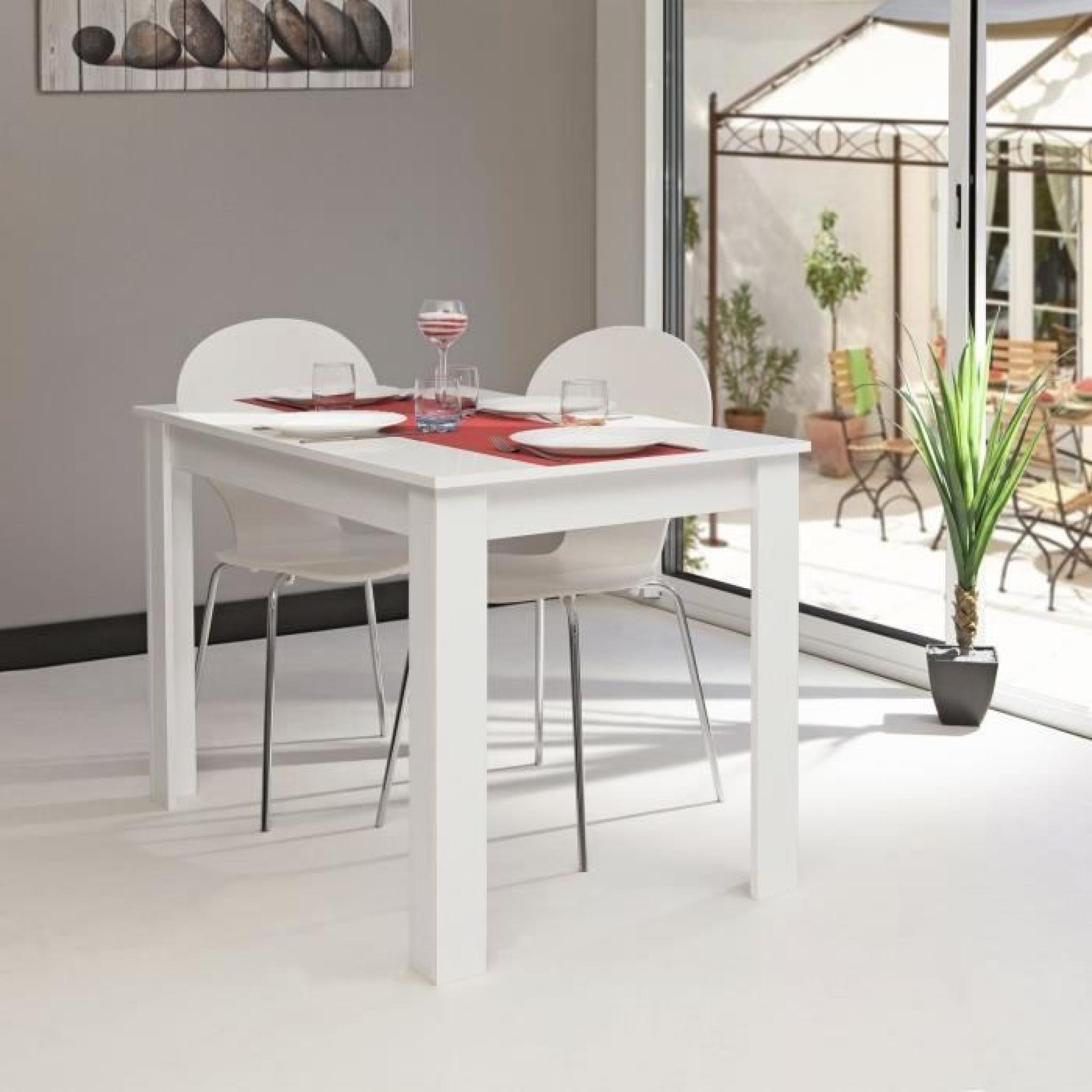 PEPPER Table à manger blanc 110cm