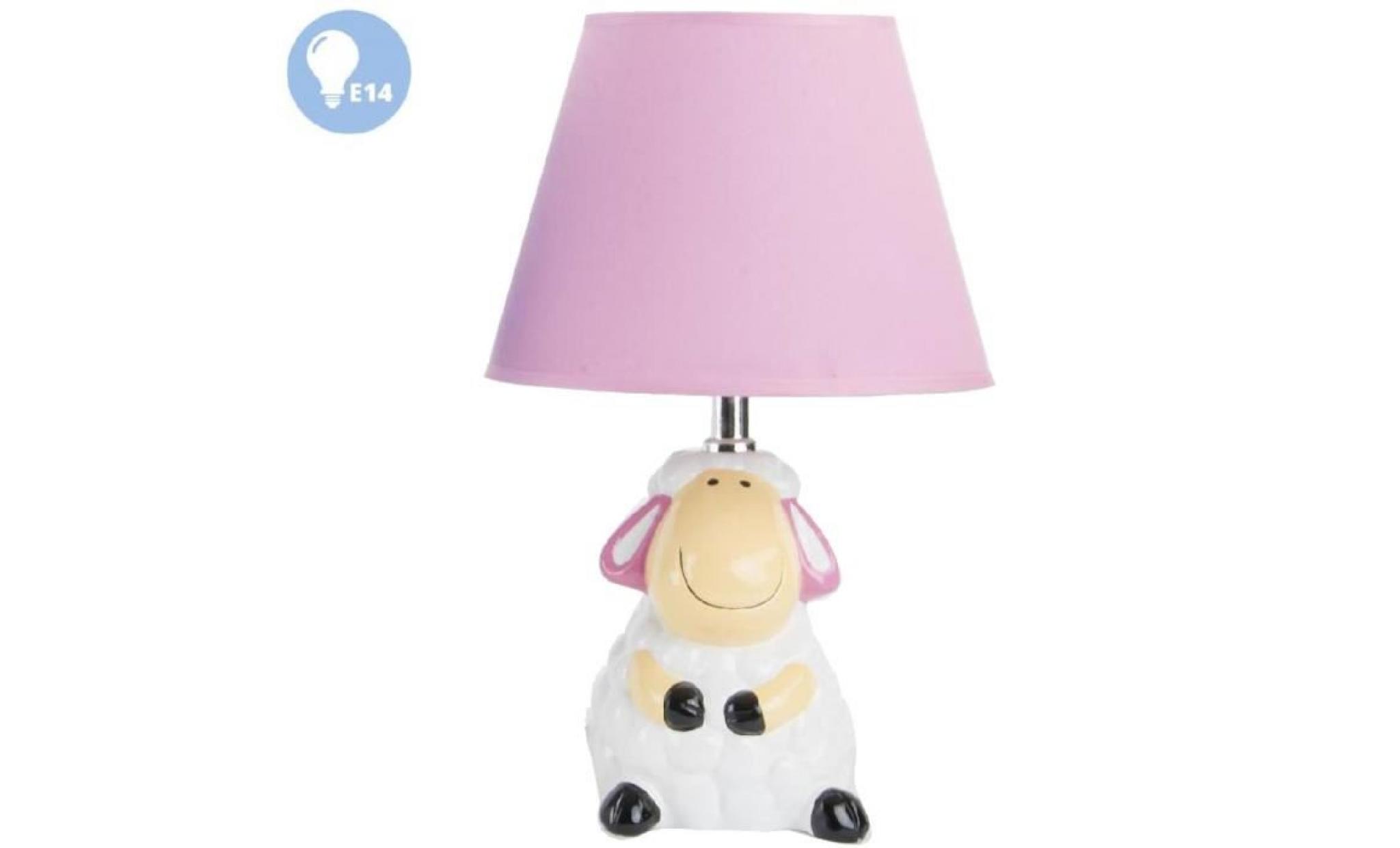 petite lampe de chevet mouton   modele rose
