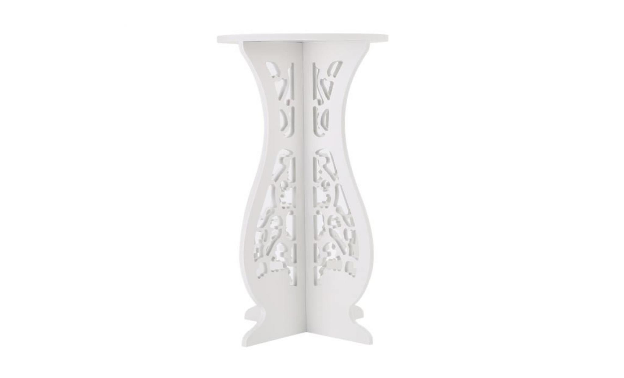 petite table basse ronde ~ meuble de sejour ~ stand décoration domestique ~ 245*245*435mm blanc pas cher