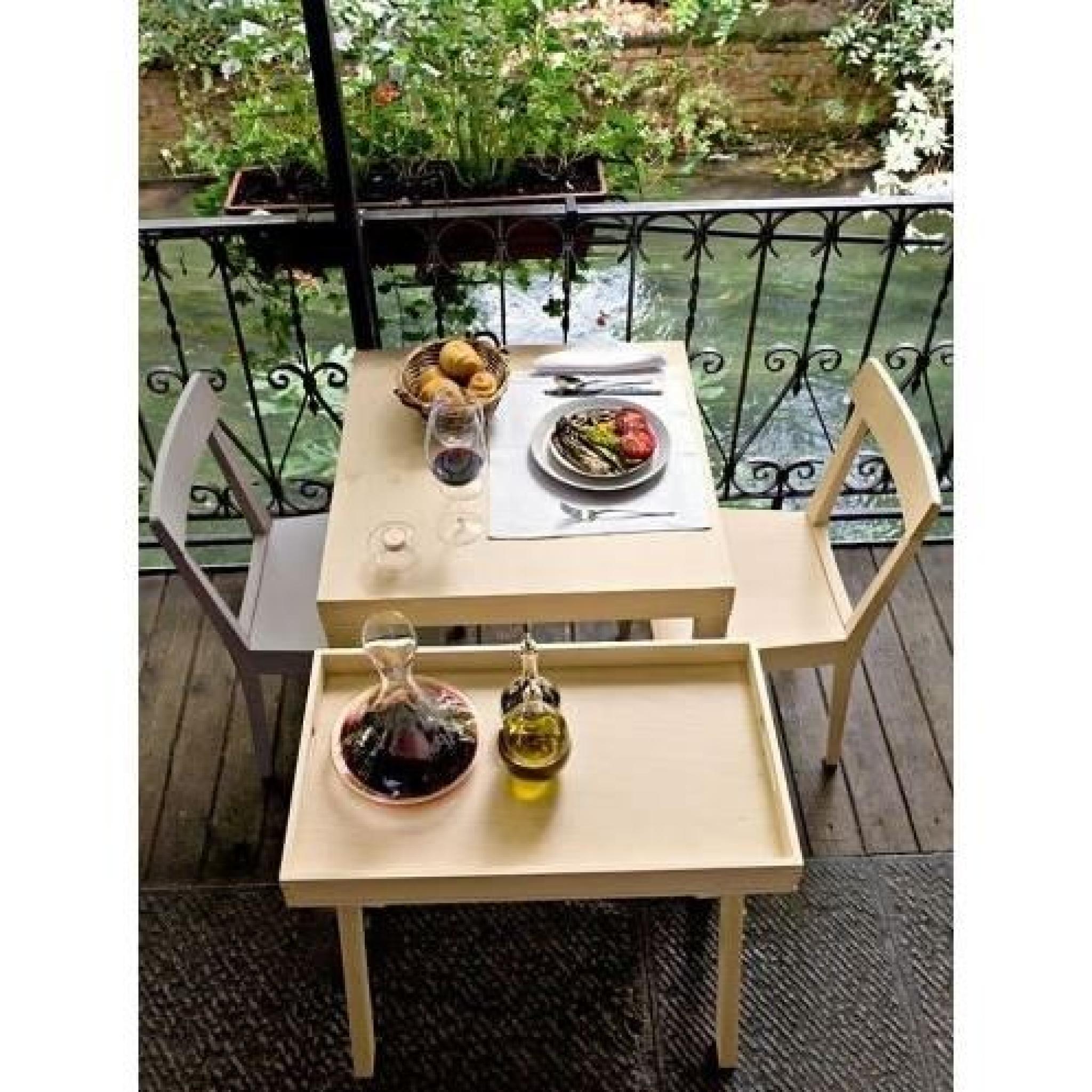 Petite table repas LA LOCANDA 70x70 en hêtre de... pas cher