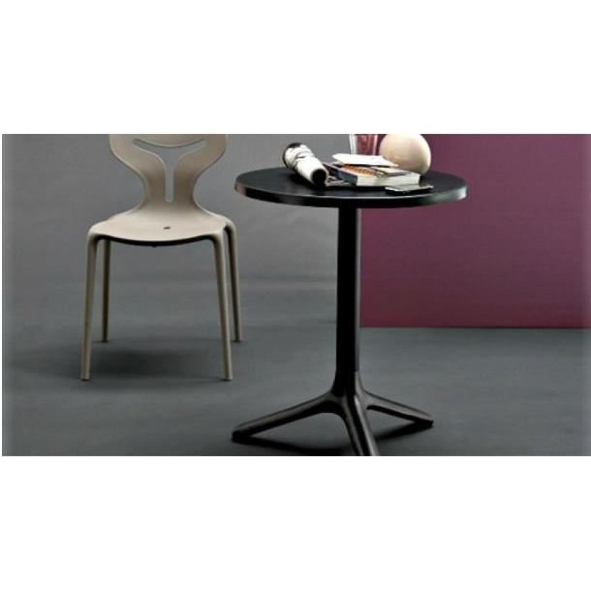 Petite table ronde AREA T 60x60 noire de CALLIGARIS  pas cher