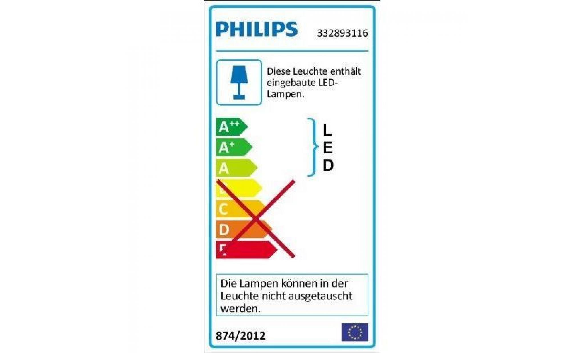 Philips 332893116 Ledino Applique LED Aluminium Blanc 2 x 2,5 W pas cher
