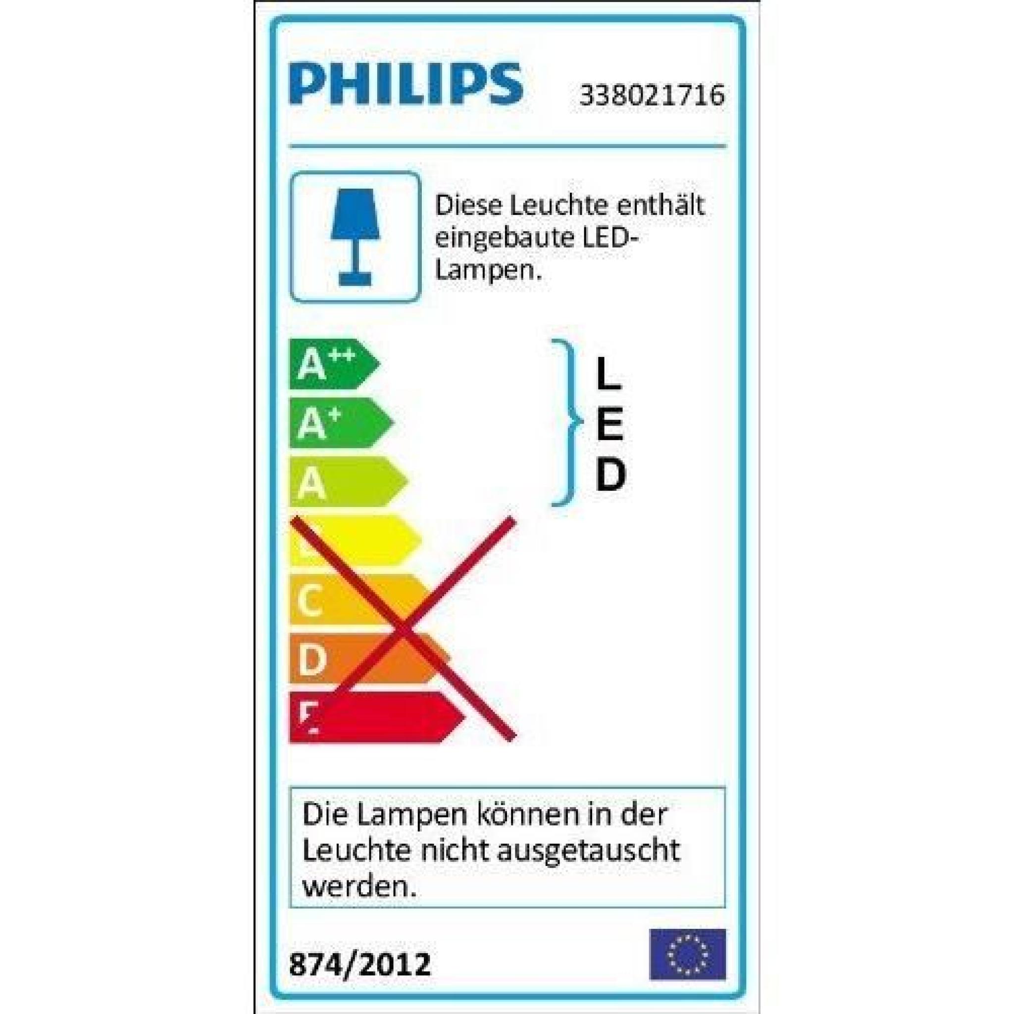 Philips 338021716 Applique murale LED Divine Luminaire pour cuisine Métallique Métal pas cher