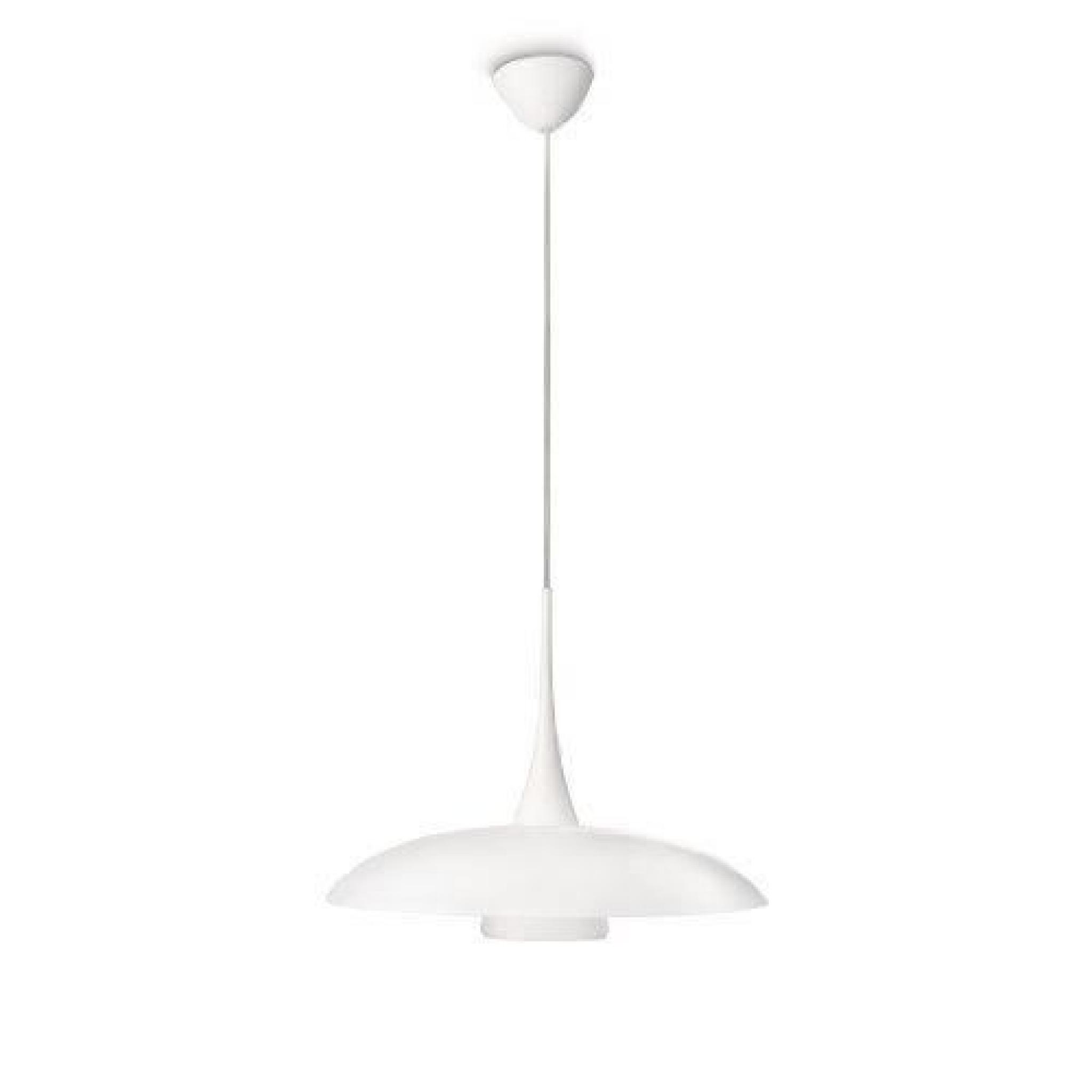 Philips 40857/31/16 - Lampe Salon Et Chambre à Coucher, Blanc, Verre, E27, Blanc Chaud 2700k, Fluorescent 230 V