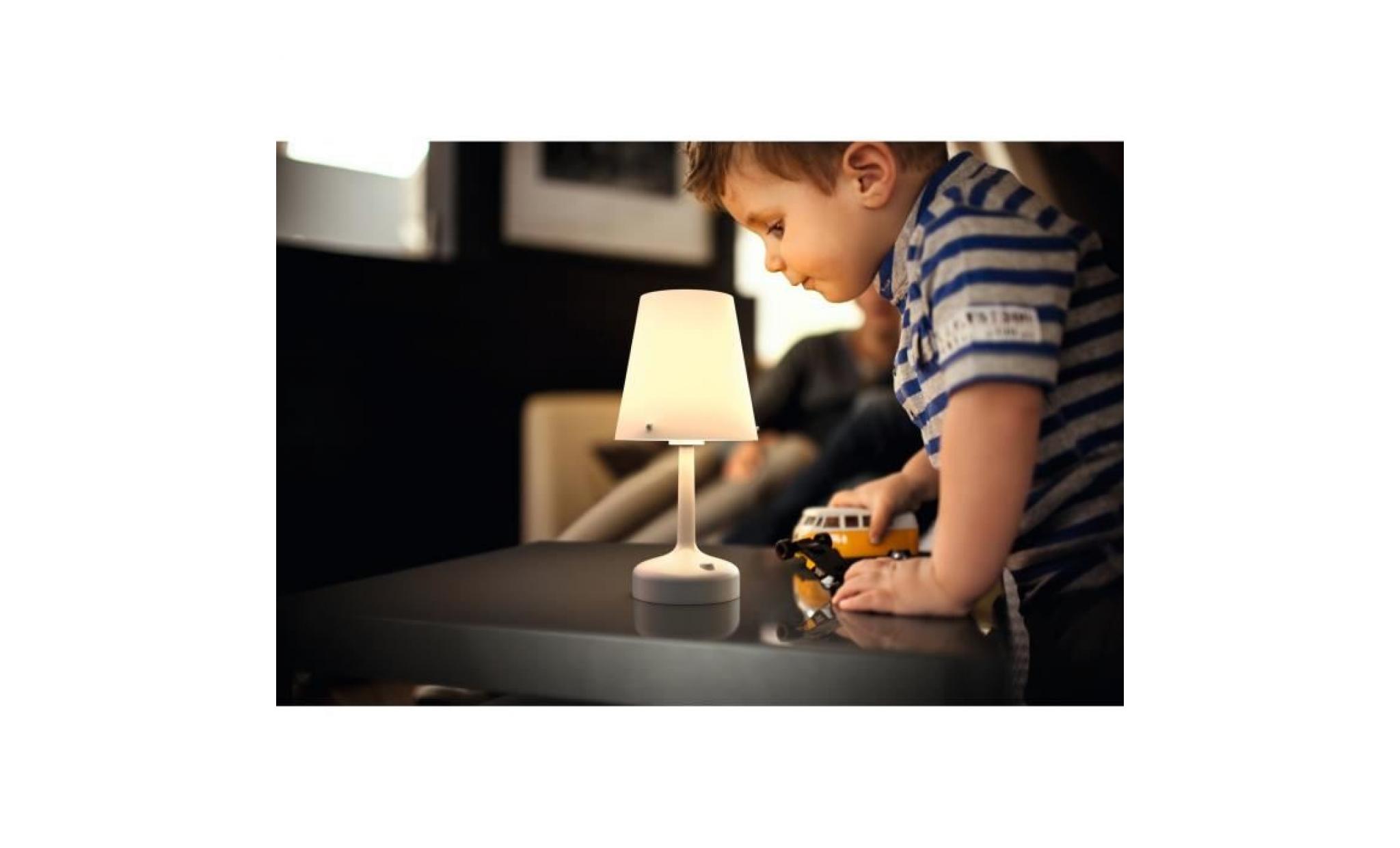 philips lampe à poser led nomade piles lr6   aa fournies 0,6 w blanc pas cher