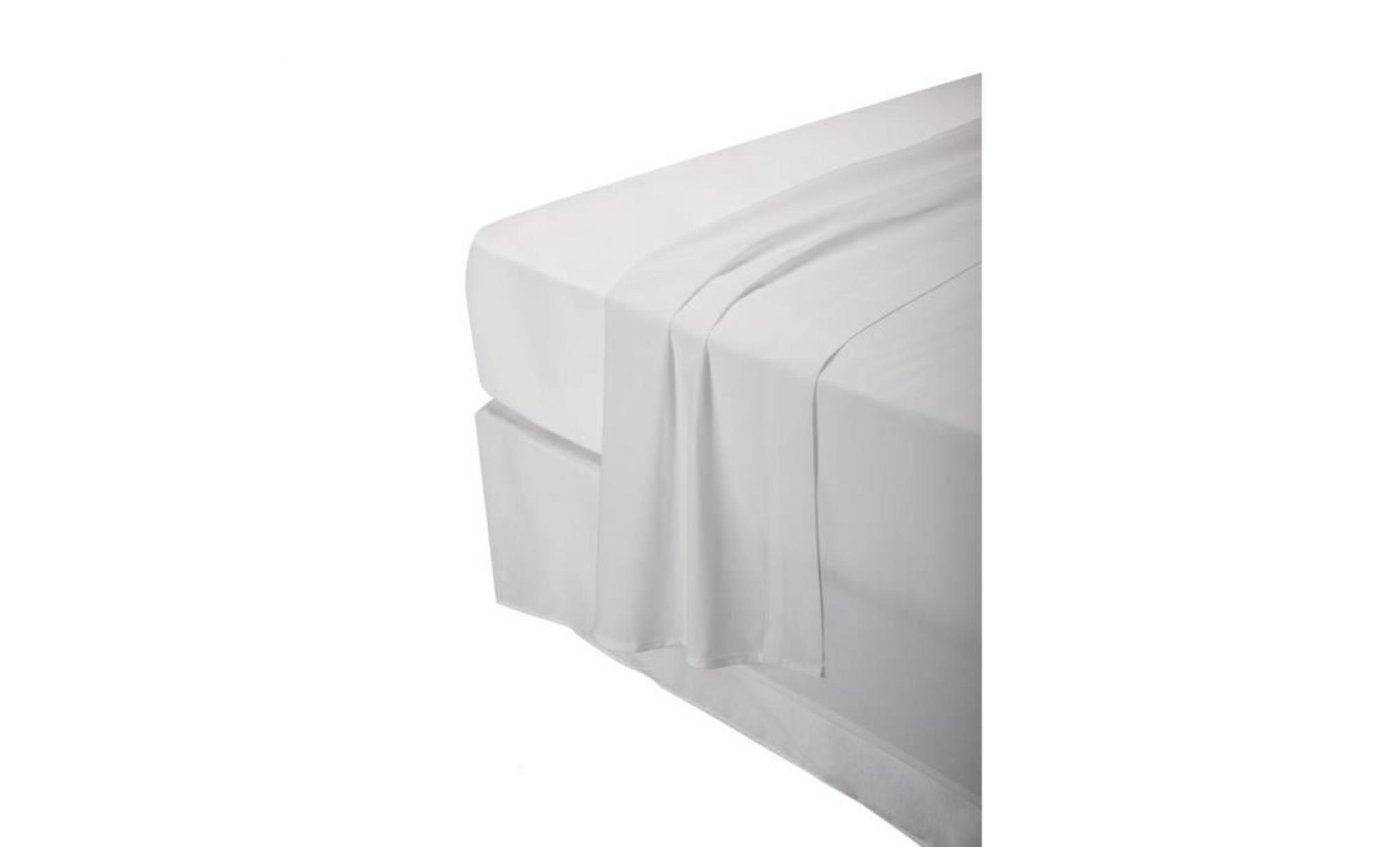 pikolin home   set de lit blanc 100% coton. 150 fils extra qualité, 180x200cm   lit 180. toutes les mesures