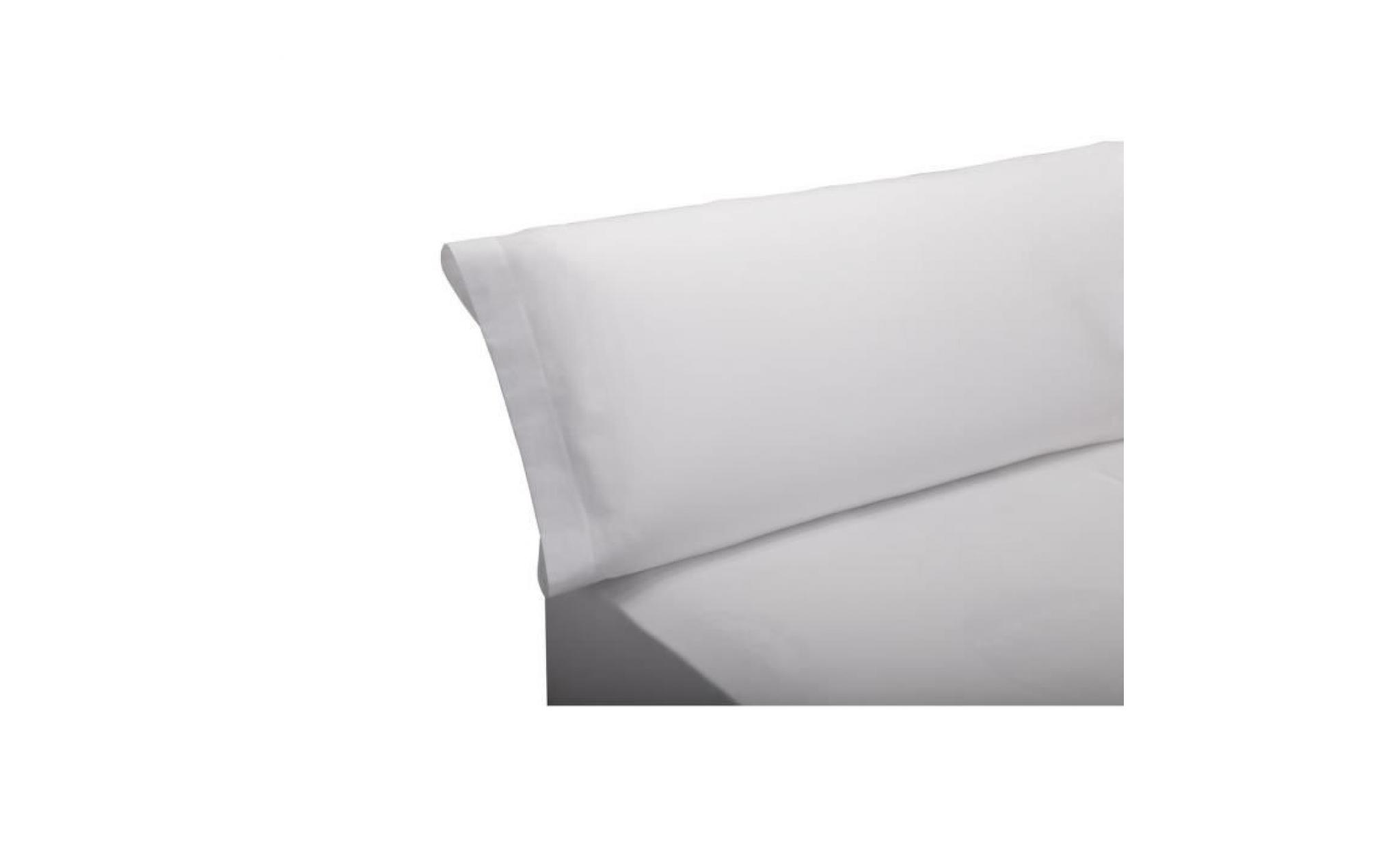 pikolin home   set de lit blanc 100% coton. 150 fils extra qualité, 180x200cm   lit 180. toutes les mesures pas cher