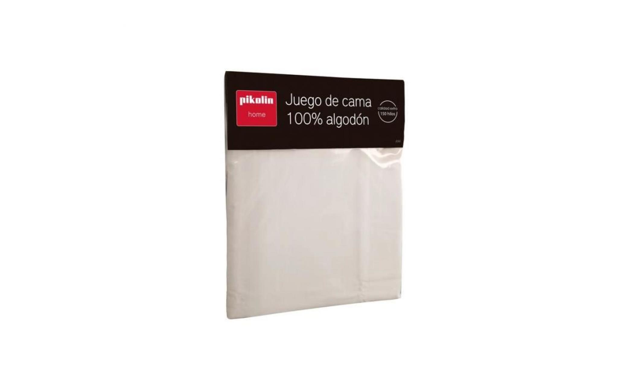 pikolin home   set de lit blanc 100% coton. 150 fils extra qualité, 150x200cm   lit 150. toutes les mesures pas cher