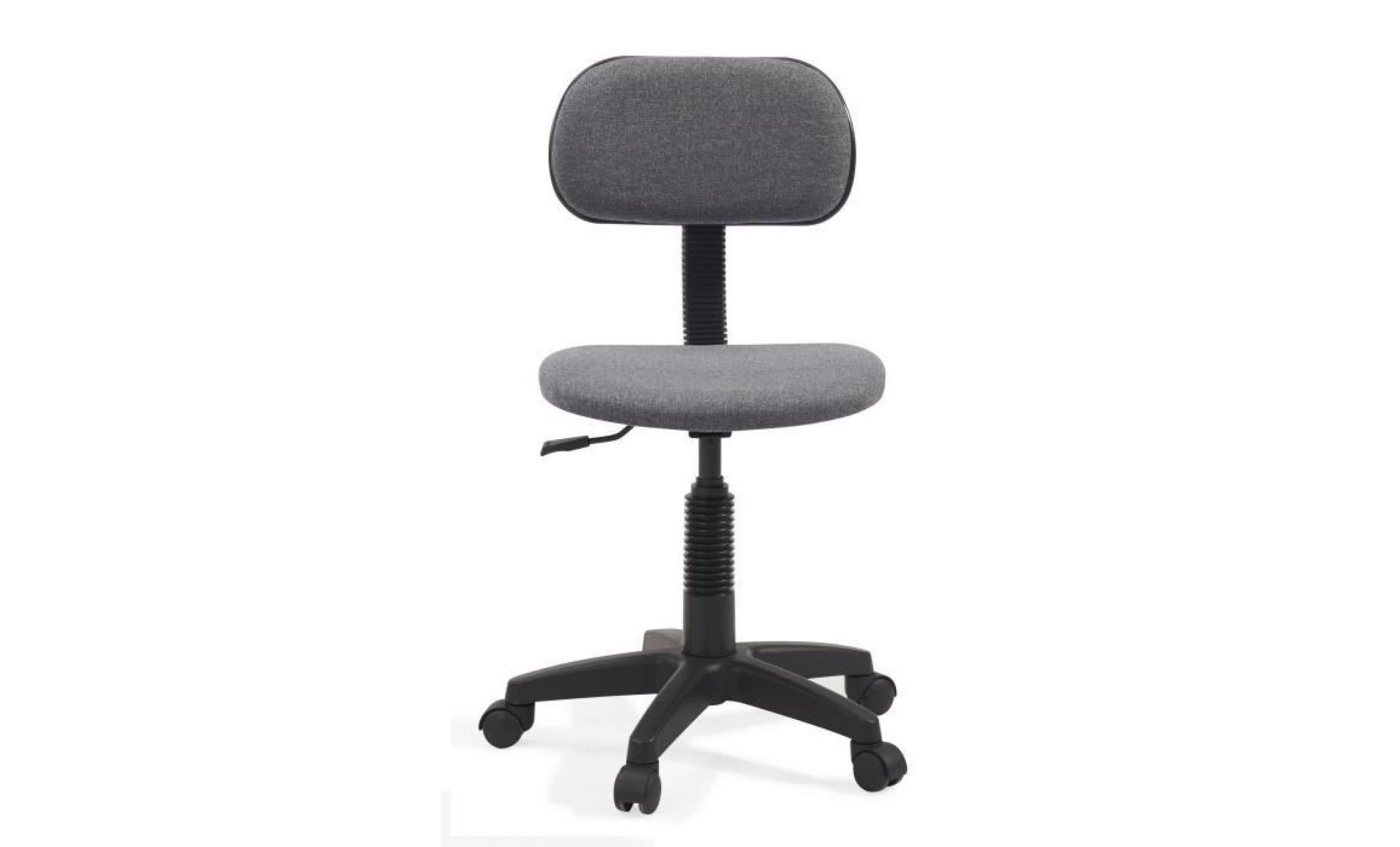 pikto chaise de bureau dactylo   tissu gris   l 38 x p 40 cm pas cher