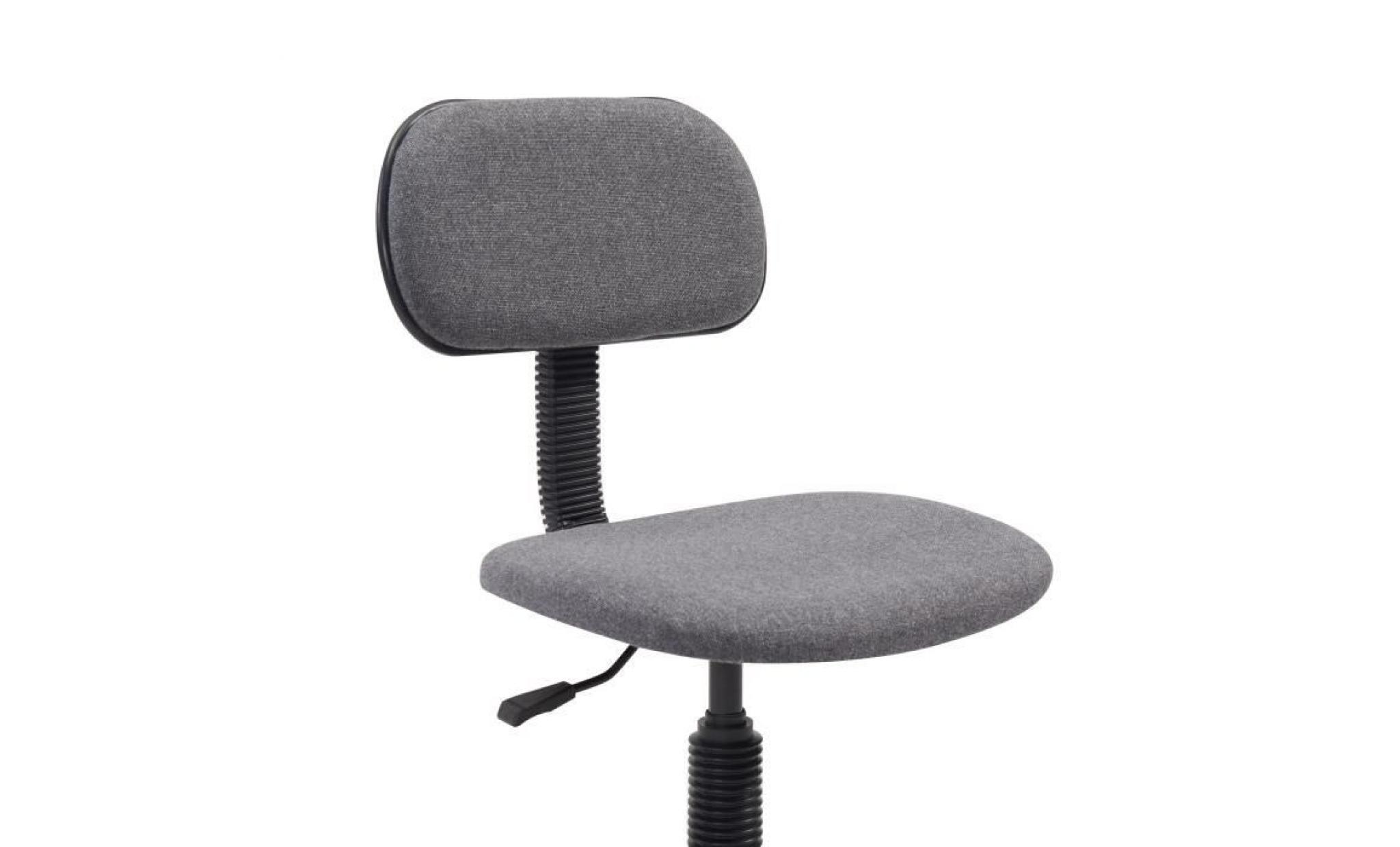 pikto chaise de bureau dactylo   tissu gris   l 38 x p 40 cm pas cher