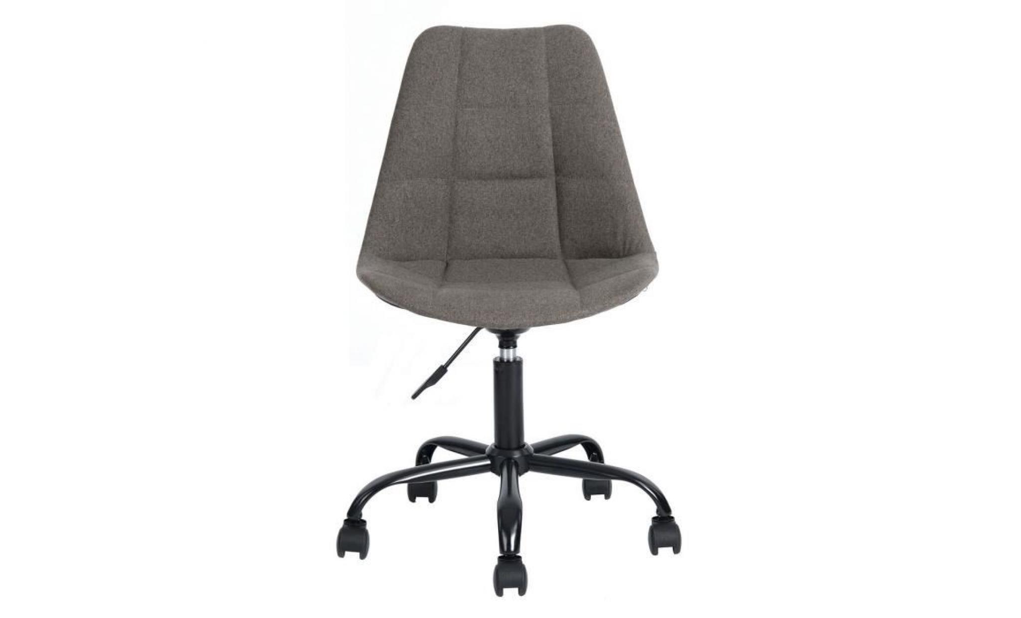 piku   chaise de bureau tissu gris pas cher