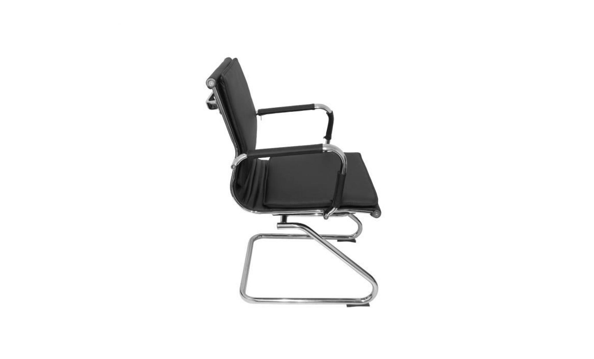 piqueras y crespo modèle alcaraz patín   chaise de bureau ergonomique avec châssis chromé pas cher