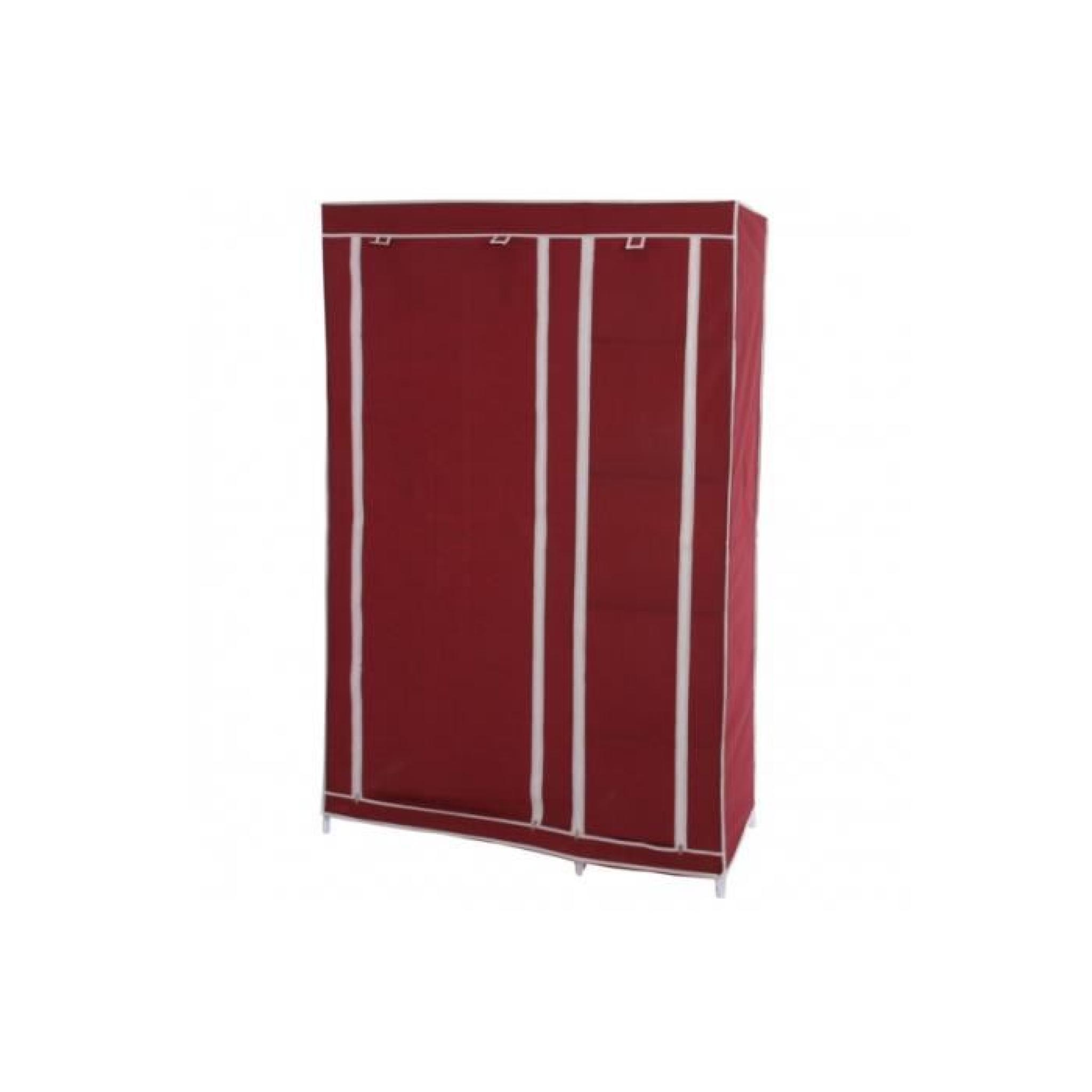 Placard pliant armoire Camping penderie 173x110x45cm rouge pas cher