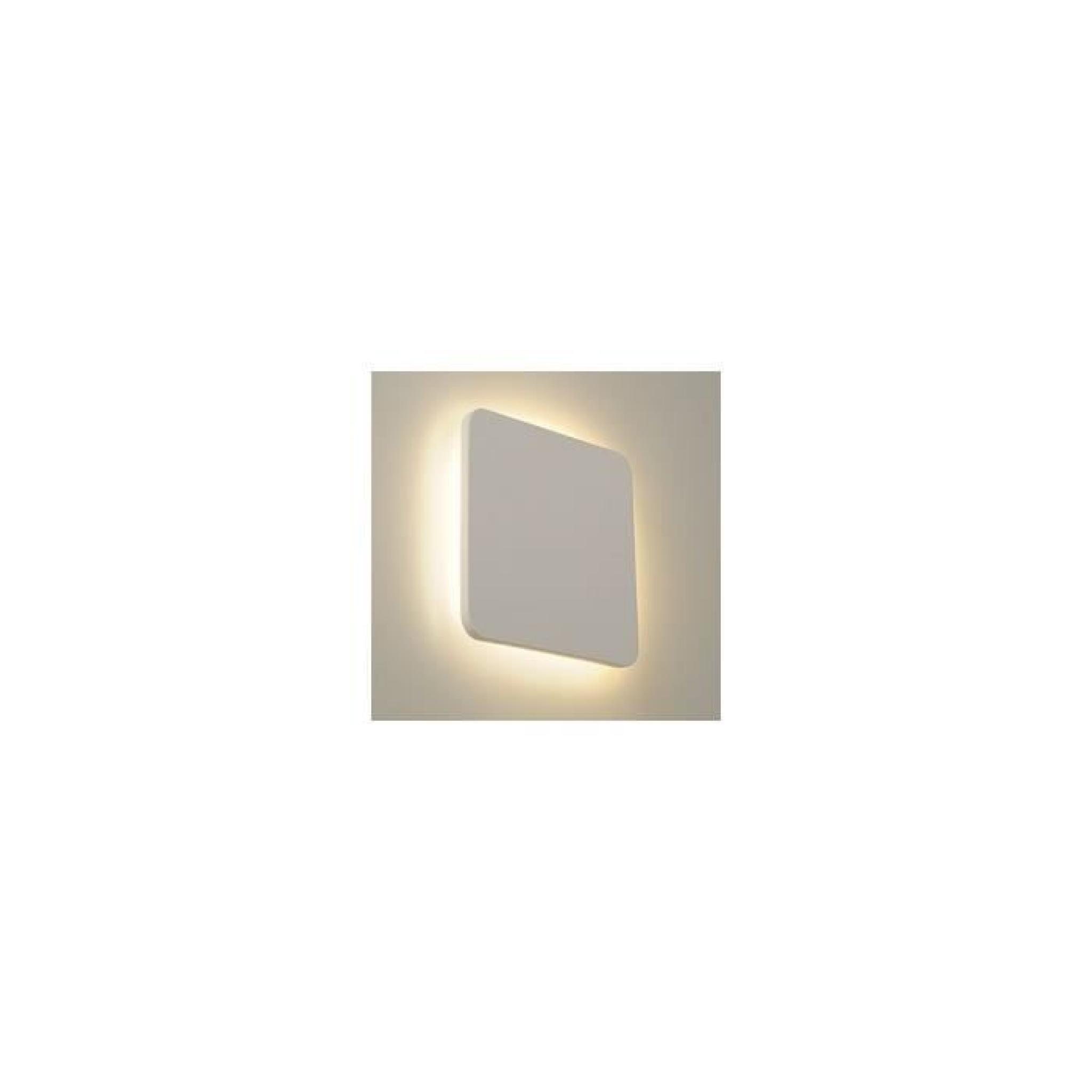 PLASTRA SQUARE applique, carré, plâtre blanc, 48 LED, 3000K