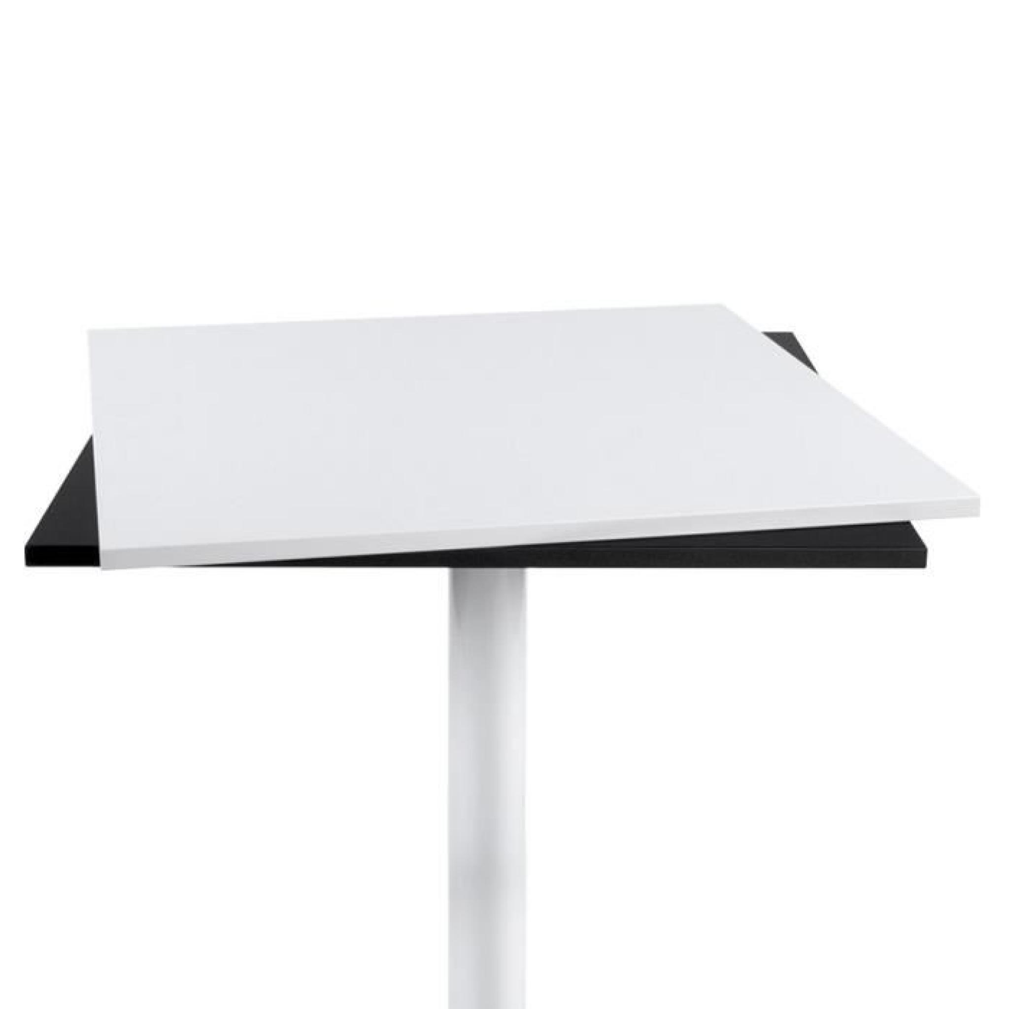 Plateau de table 'SPANO' 60x60cm noir carré pas cher