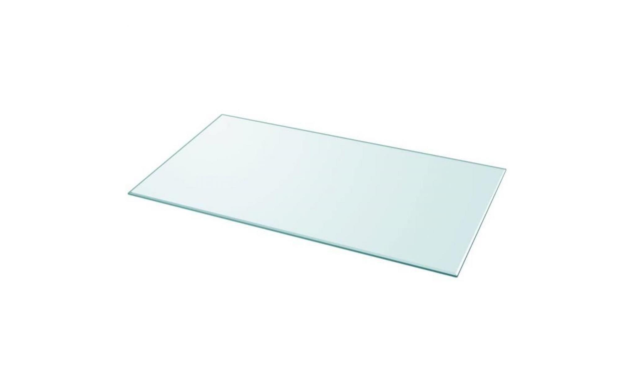 plateaux de table dessus de table rectangulaire en verre trempé 1200 x 650 mm