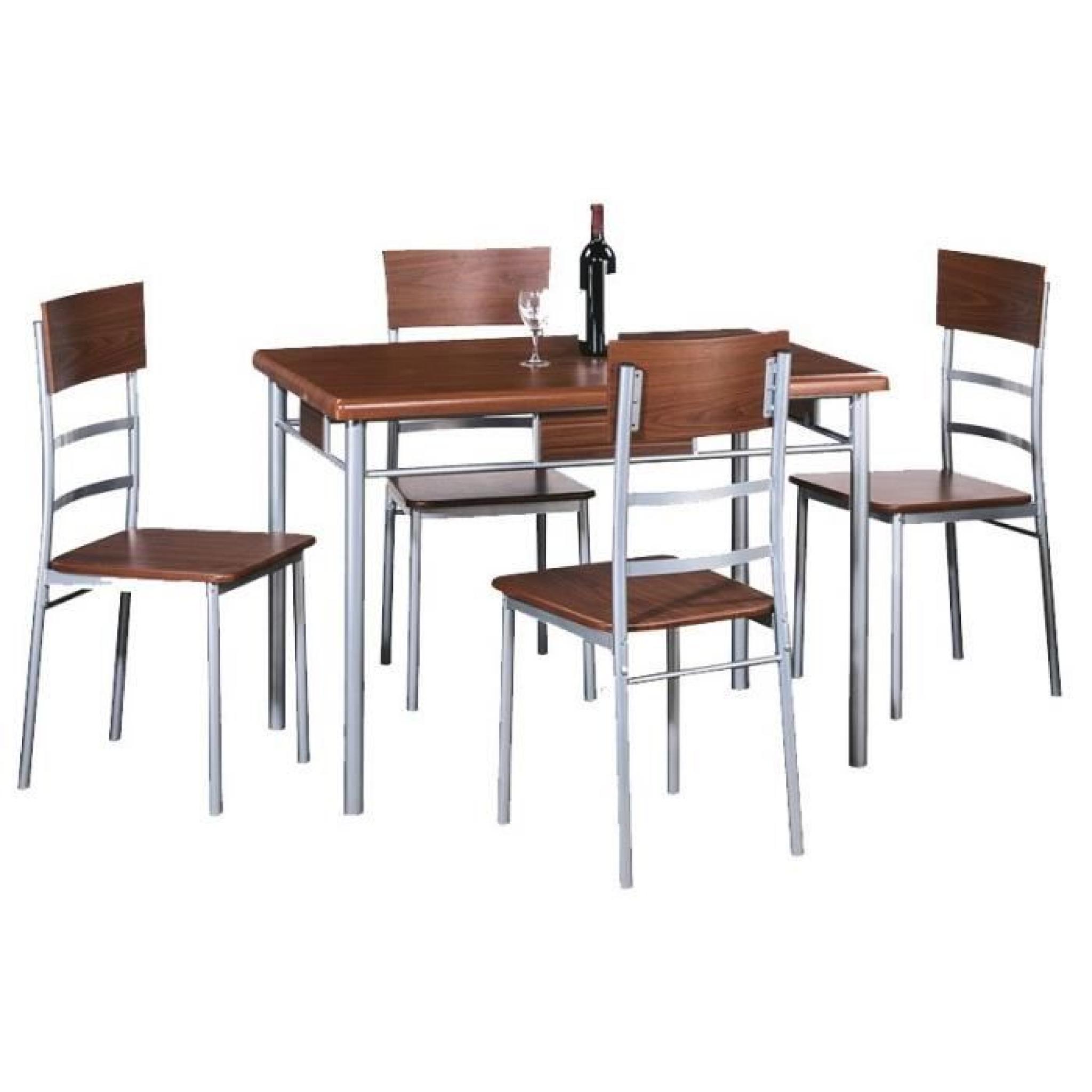 Play Table de salle à manger + 4 chaises Wengé 76x70x110