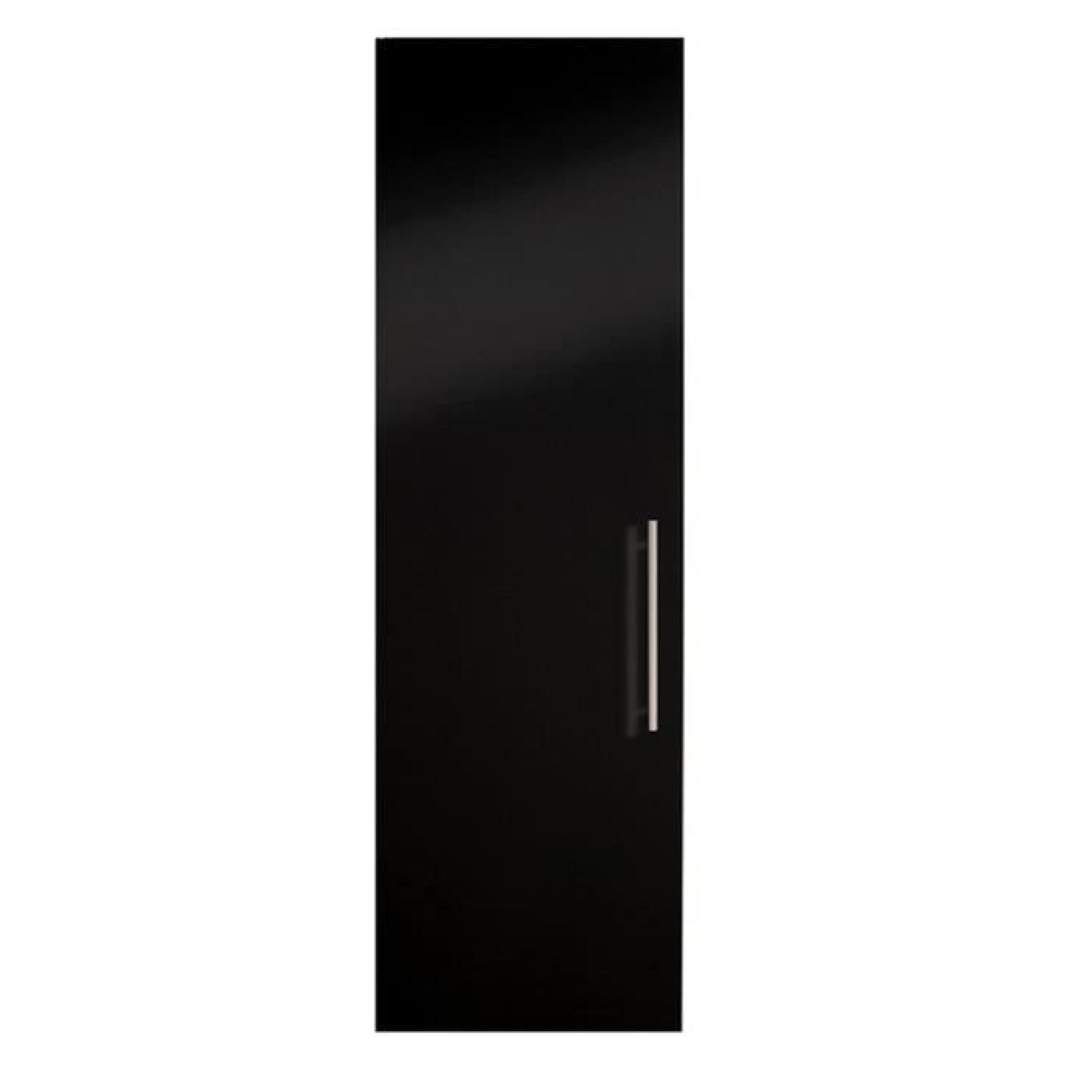 Porte battante noir brillant pour caisse de dressing - Dim : H 228 x L 49 x P 1 cm