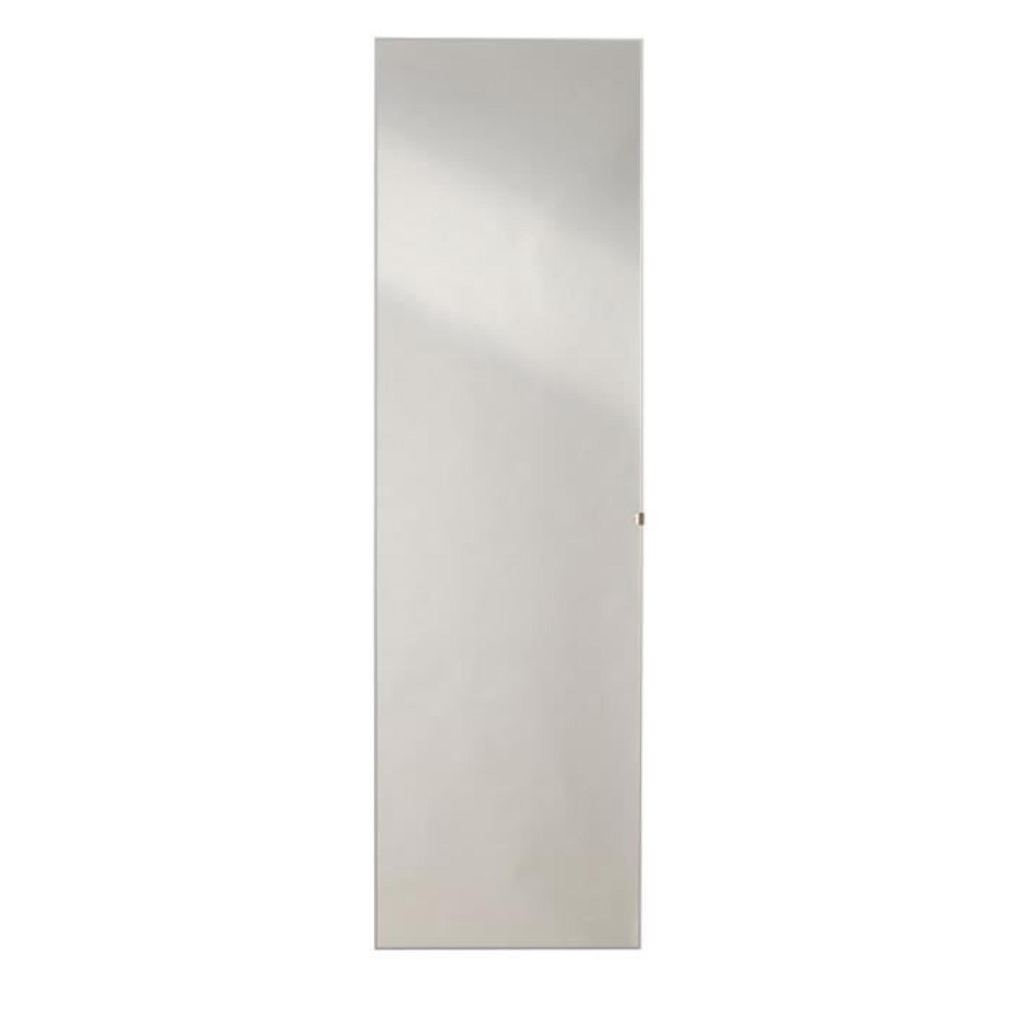 Porte battante pour caisse de dressing et miroir coloris blanc - Dim : H 228 x L 49 x P 2 cm