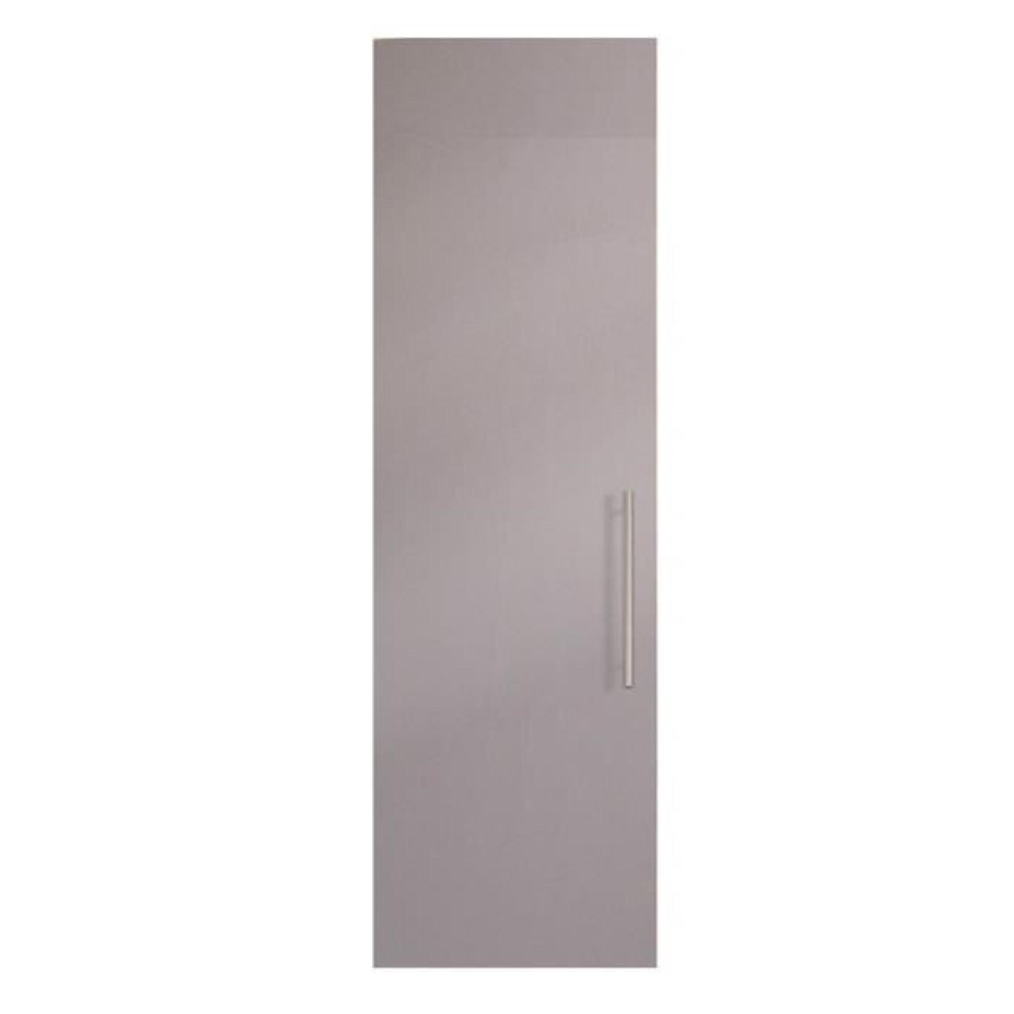 Porte battante taupe brillant pour caisse de dressing - Dim : H 228 x L 49 x P 1 cm