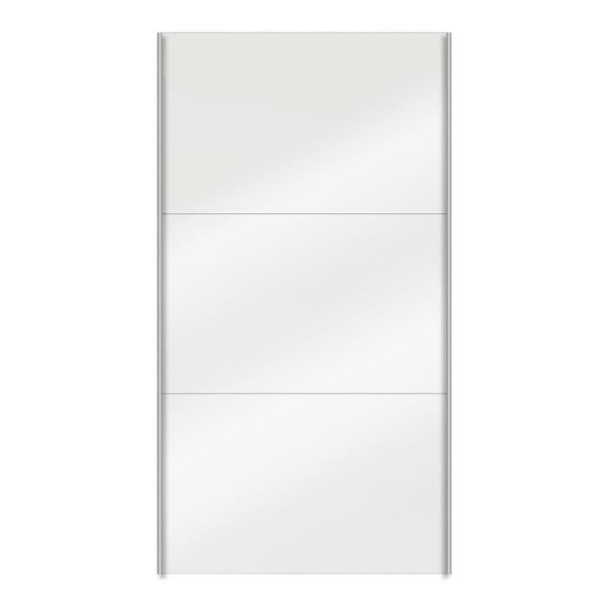 Porte coulissante blanc brillant pour caisse de dressing - Dim : H 227 x L 100 x P 1 cm