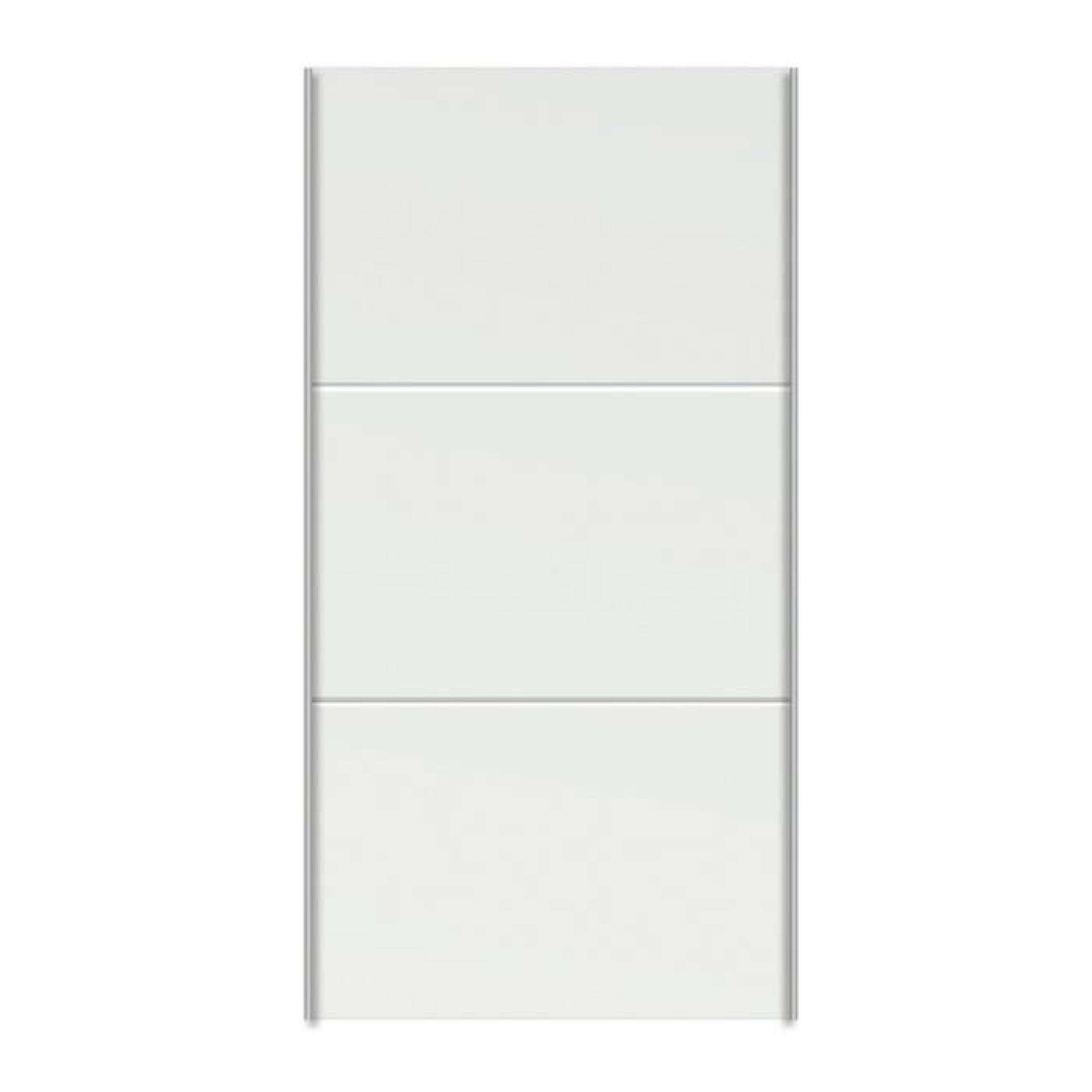 Porte coulissante blanc pour caisse de dressing - Dim : H 227 x L 100 x P 1 cm